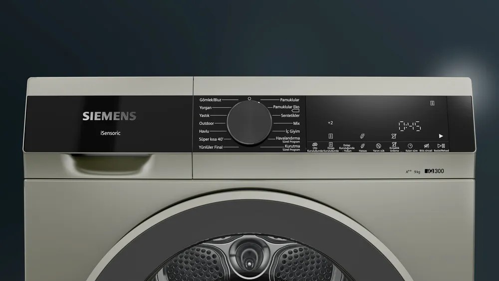 iQ300 WQ41G20TTR Isı Pompalı Kurutma Makinesi 9 kg Gümüş