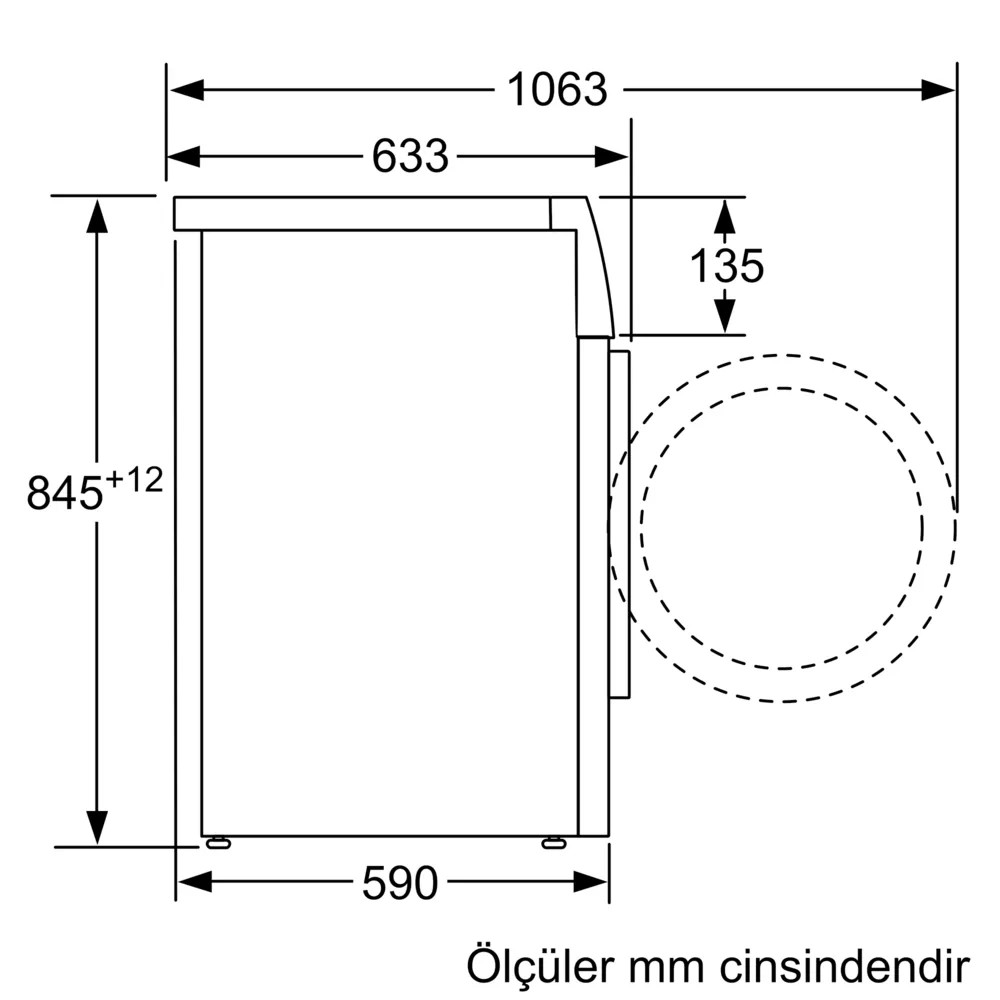 iQ300 WM12N200TR Çamaşır Makinesi 9 kg 1200 dev./dak., Beyaz