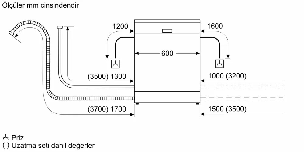 iQ300 SN23IW62KT Solo Bulaşık Makinesi 60 cm Beyaz