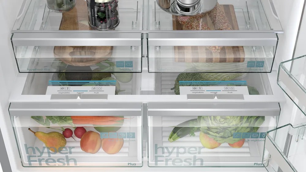 iQ700 Alttan Donduruculu Buzdolabı 186 x 86 cm Kolay temizlenebilir Inox, Total noFrost