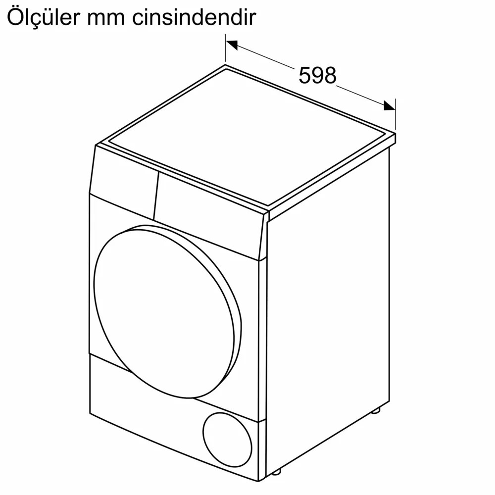 iQ700 WQ45B2AXTR  Isı Pompalı Kurutma Makinesi 9 kg Gümüş