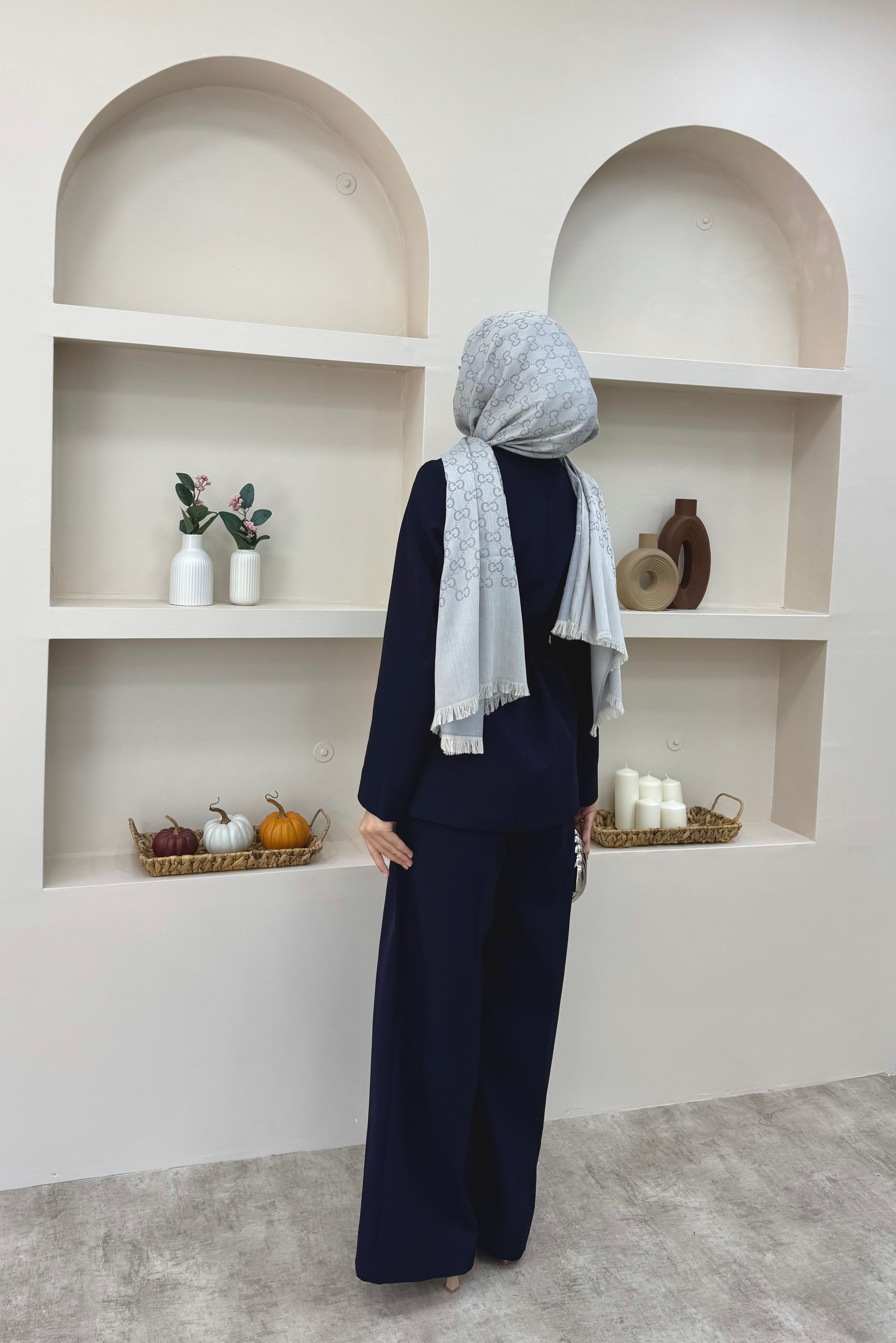 Çift Yaka Blazer Takım 