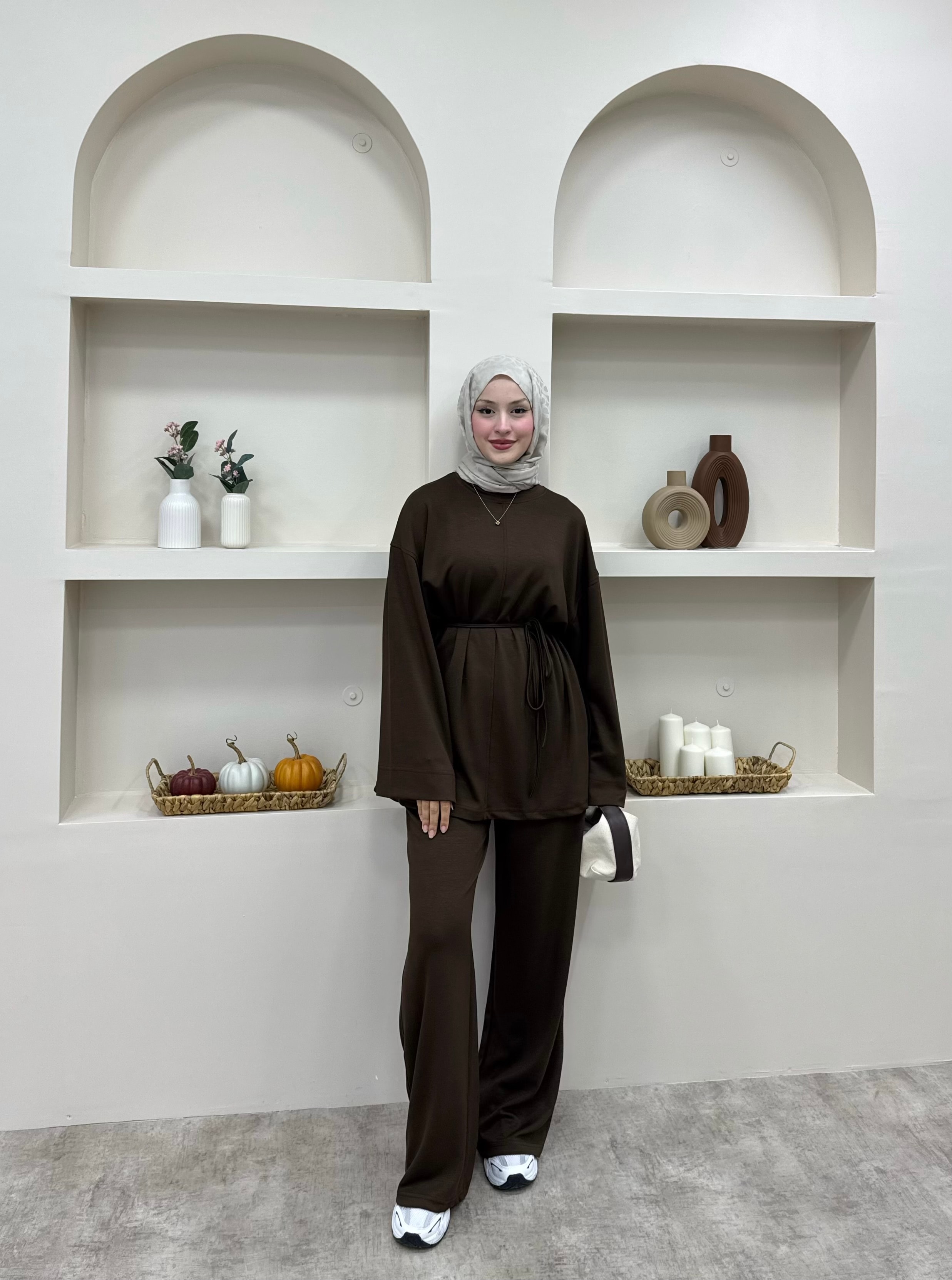 Lisa Oysho Basic Takım - Kahverengi