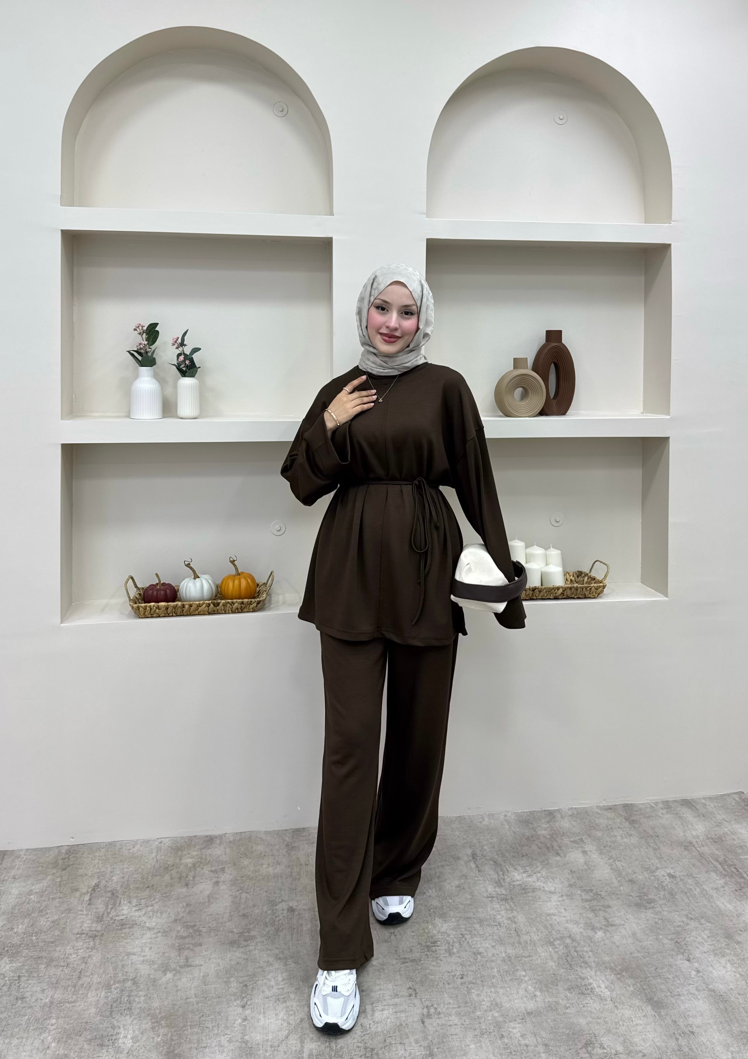 Lisa Oysho Basic Takım - Kahverengi