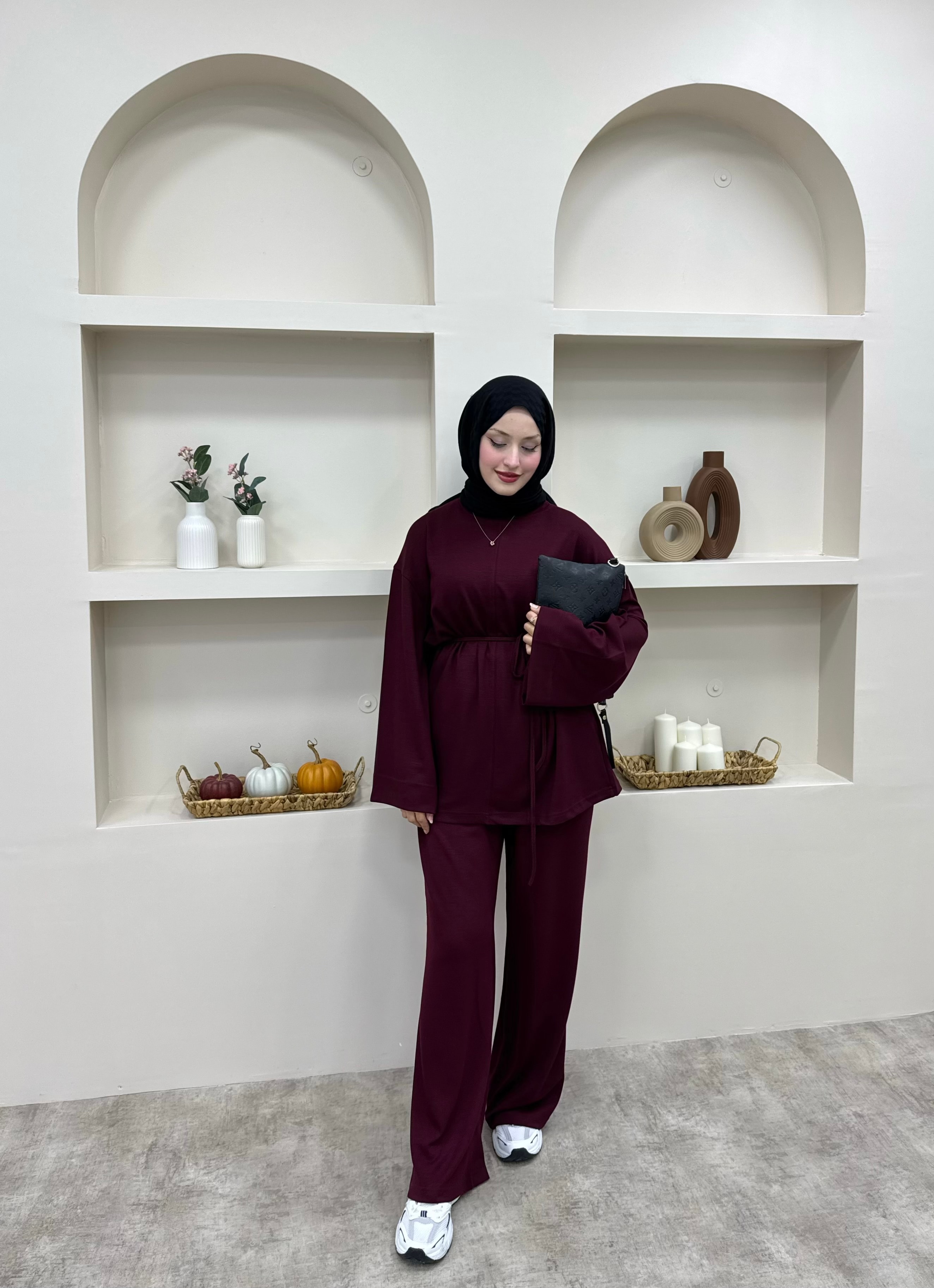 Lisa Oysho Basic Takım - Bordo