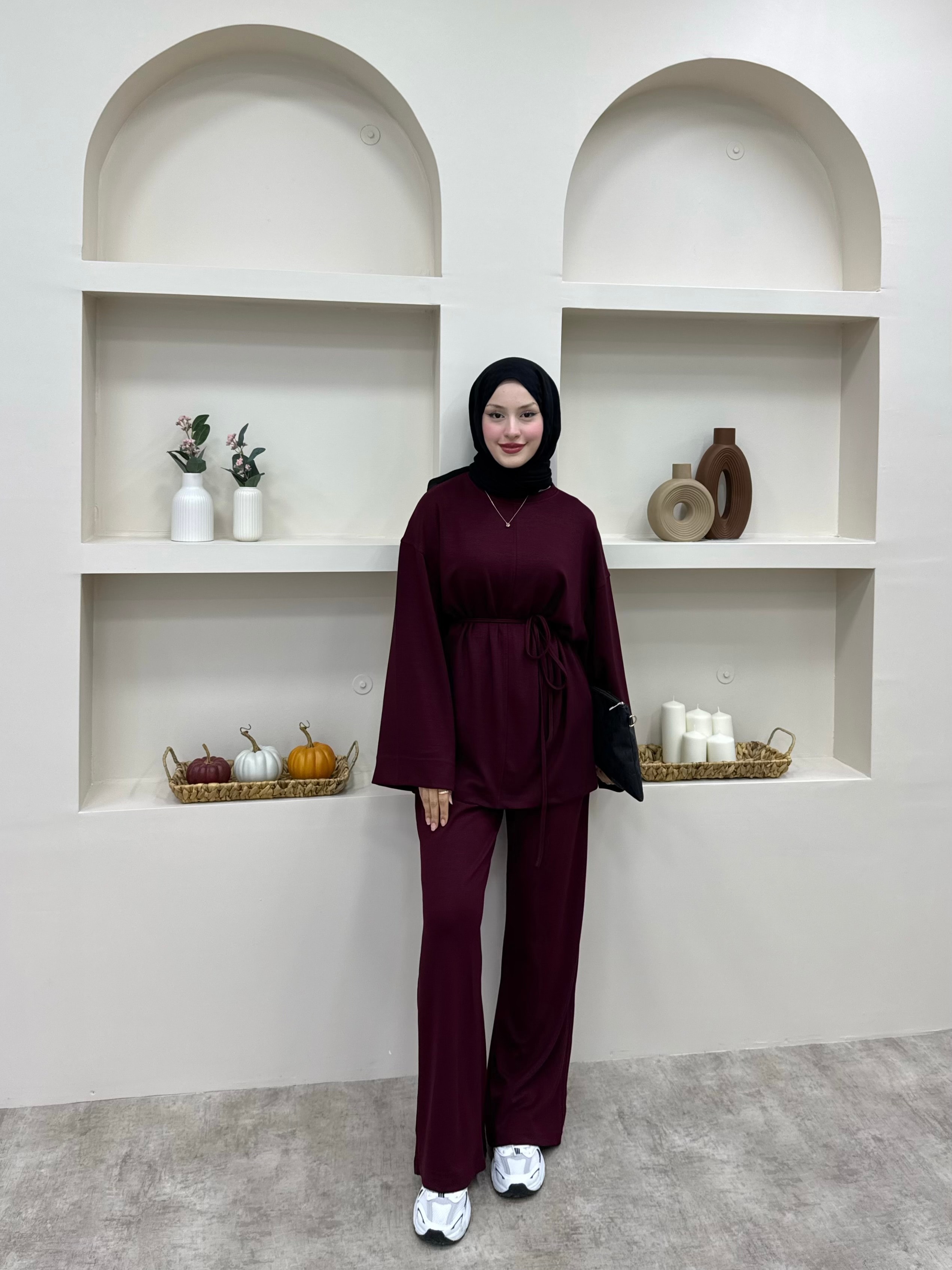 Lisa Oysho Basic Takım - Bordo