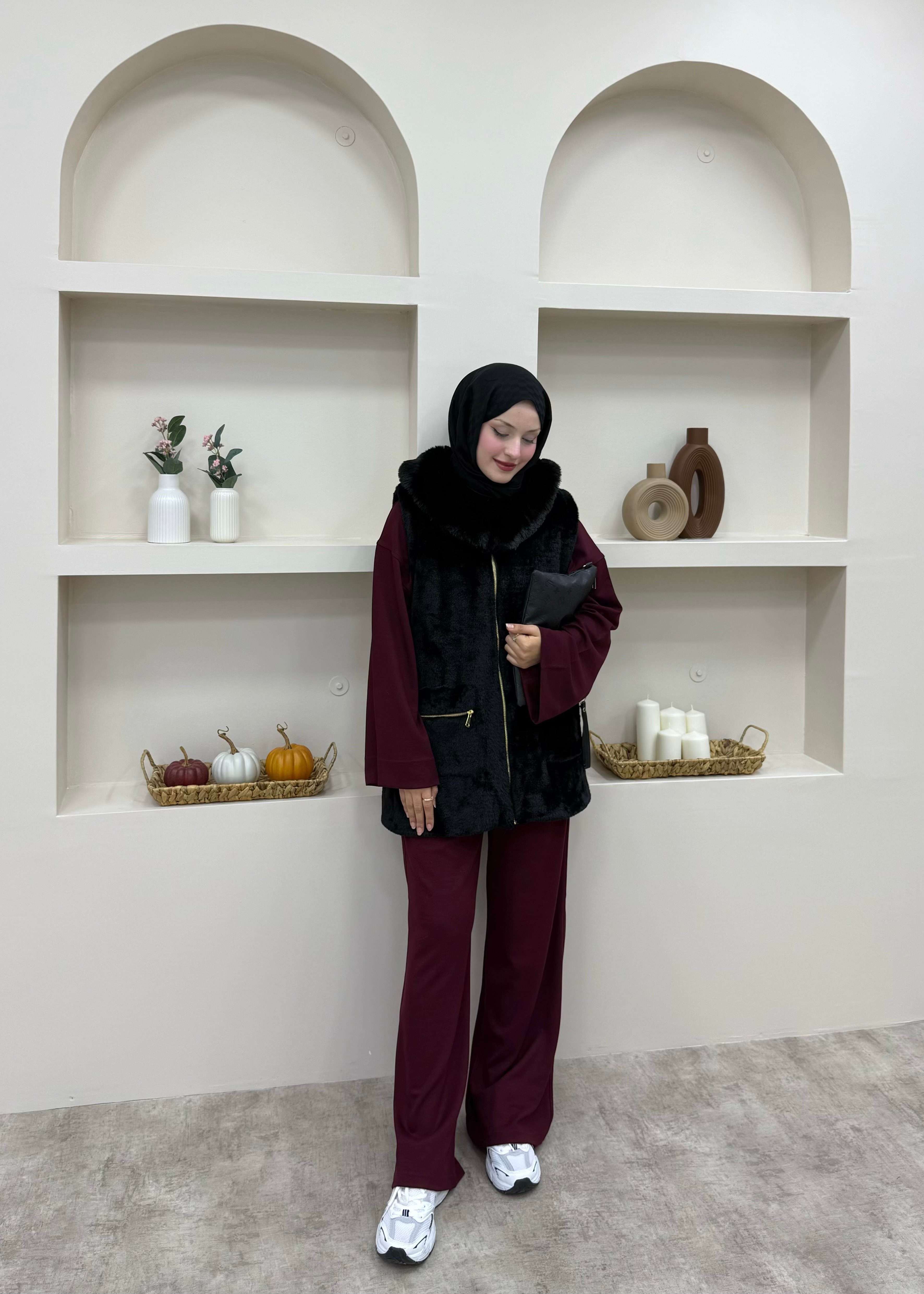 Angora Kürklü Yelek 