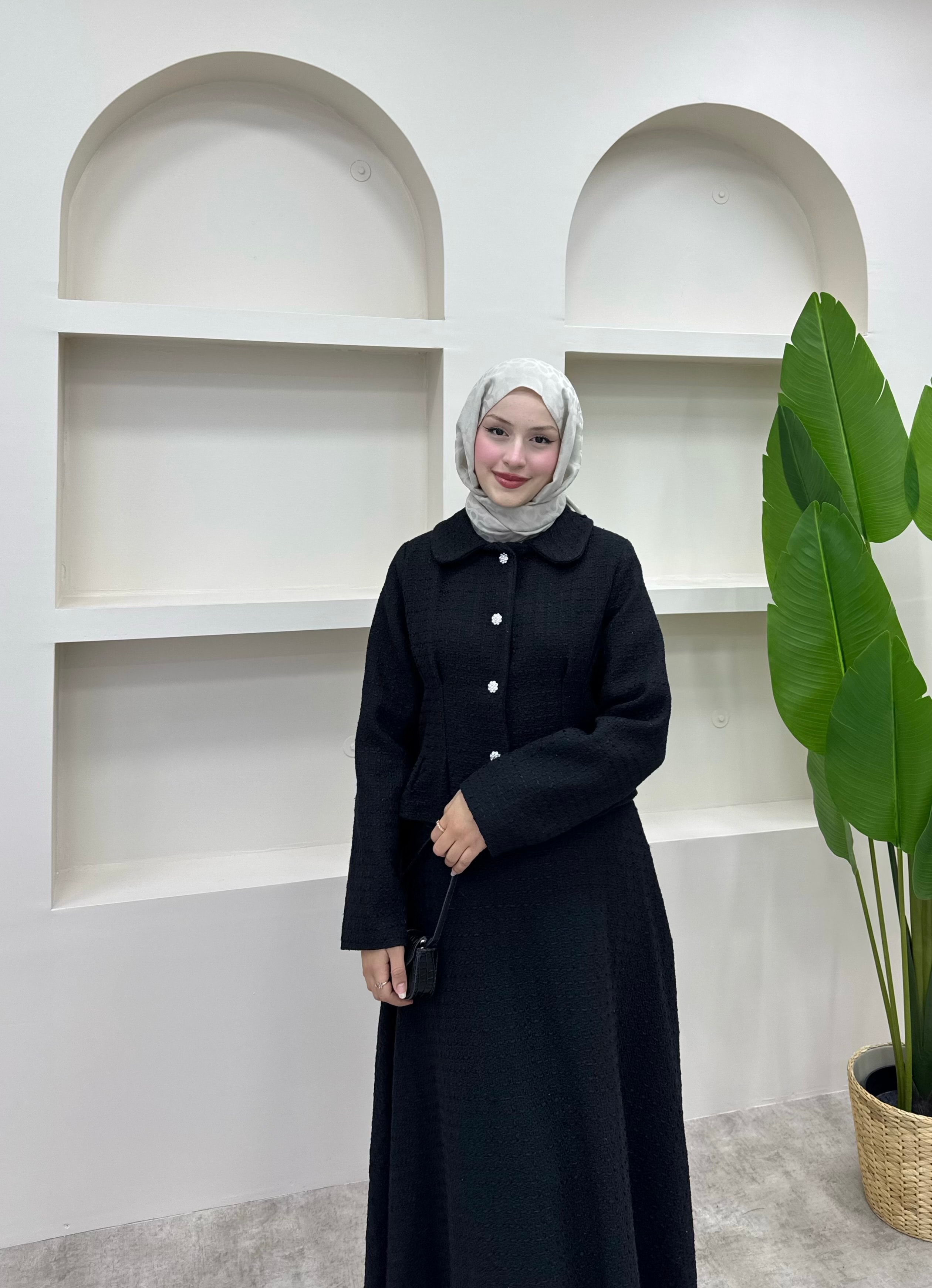Shanel Kumaş Etekli Takım