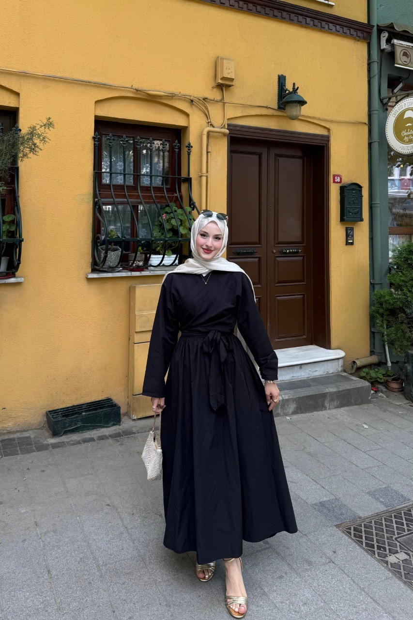 Bağlamalı Etek Takım - Siyah