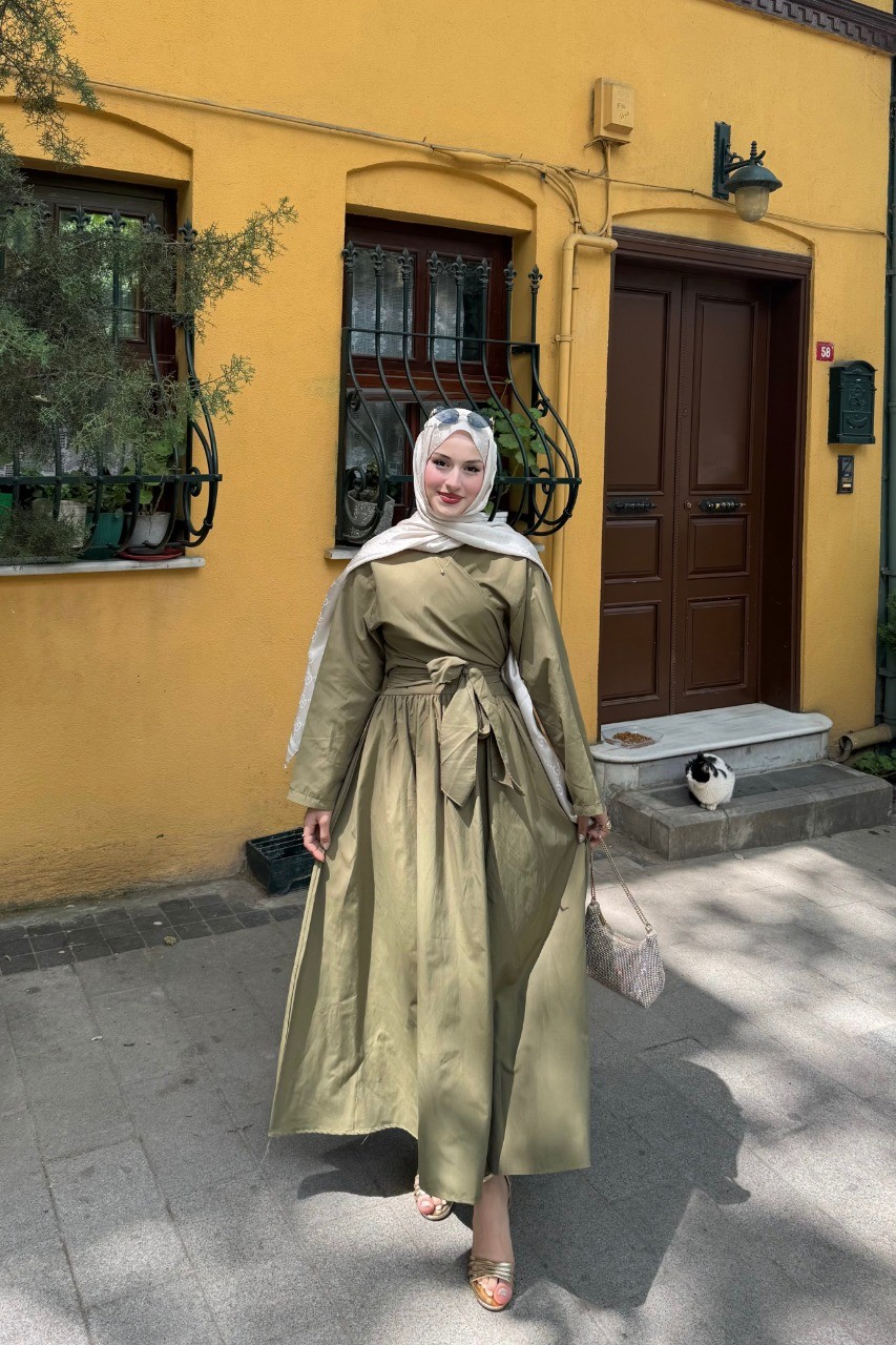 Bağlamalı Etek Takım - Yeşil
