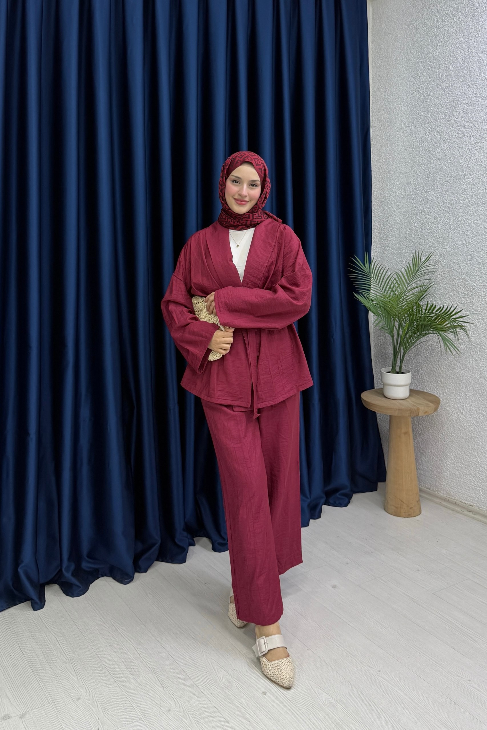 Kimono Takımı - Bordo