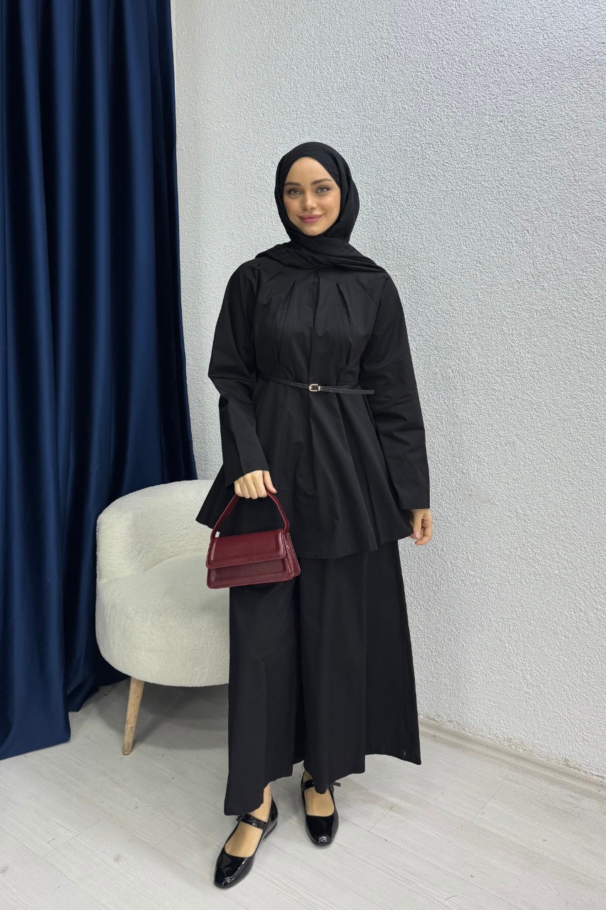 Kemerli Tunik Pantolon Takım