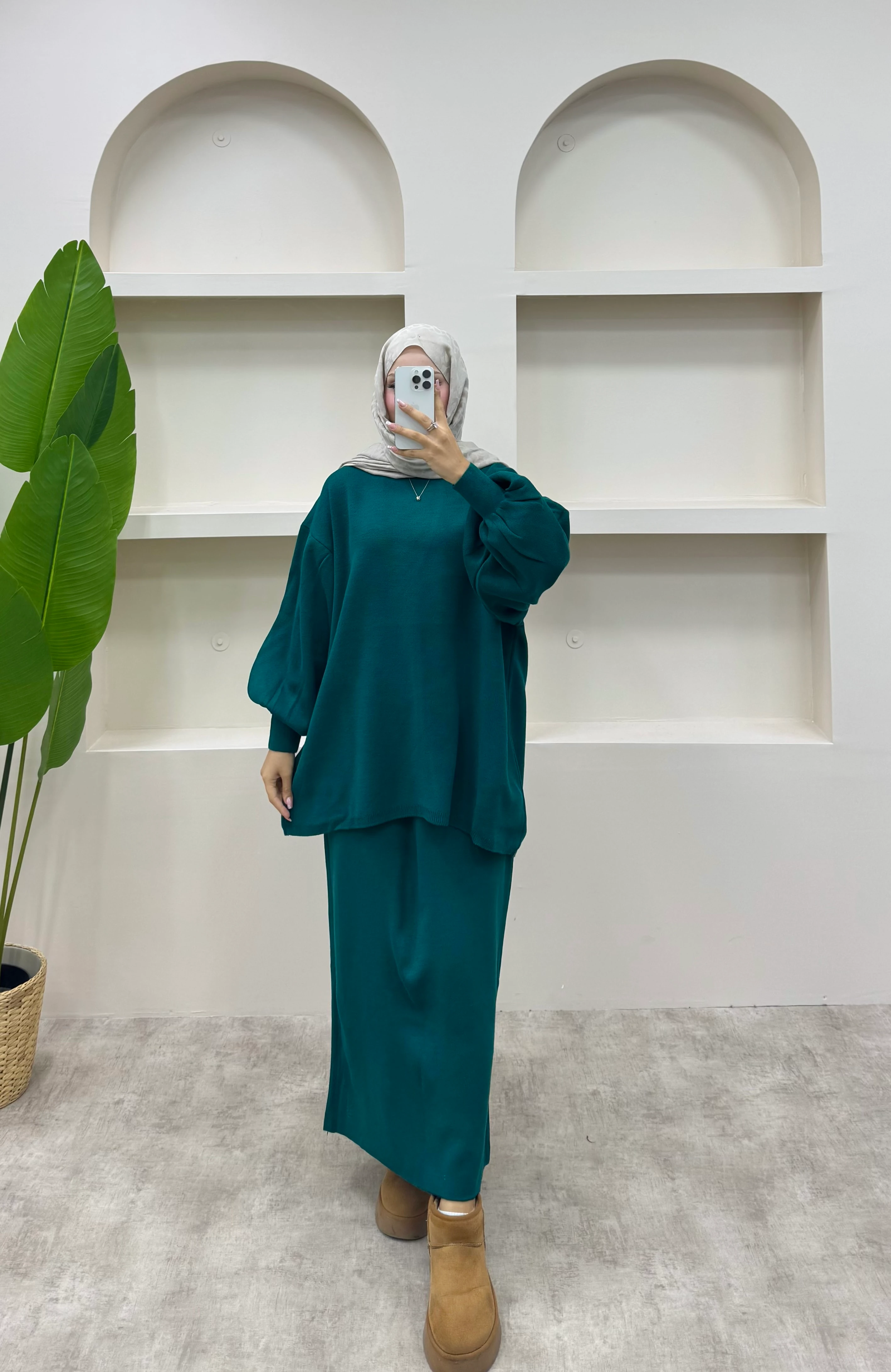 Triko Etekli Takım - Yeşil