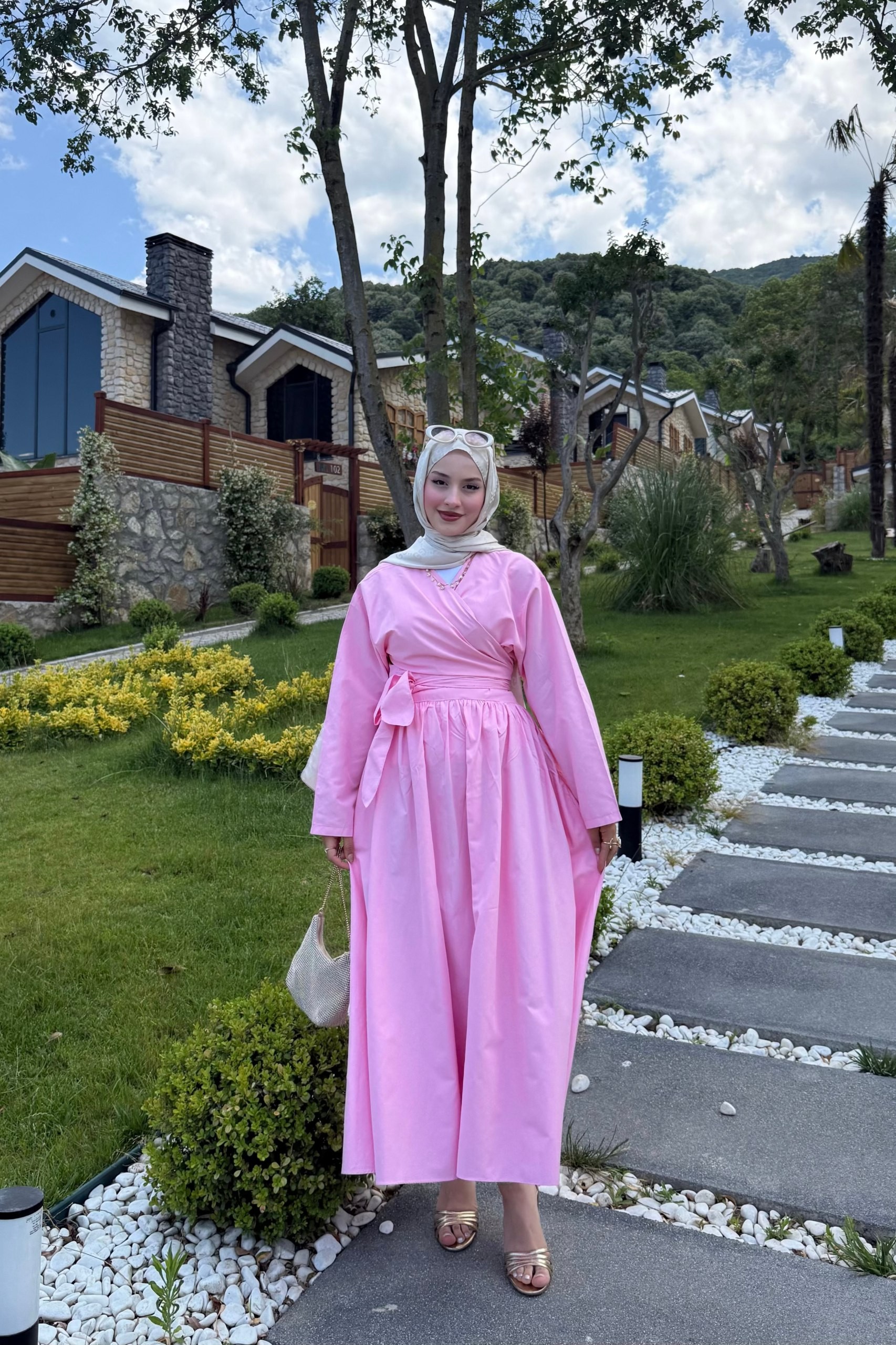 Bağlamalı Etek Takım - PEMBE