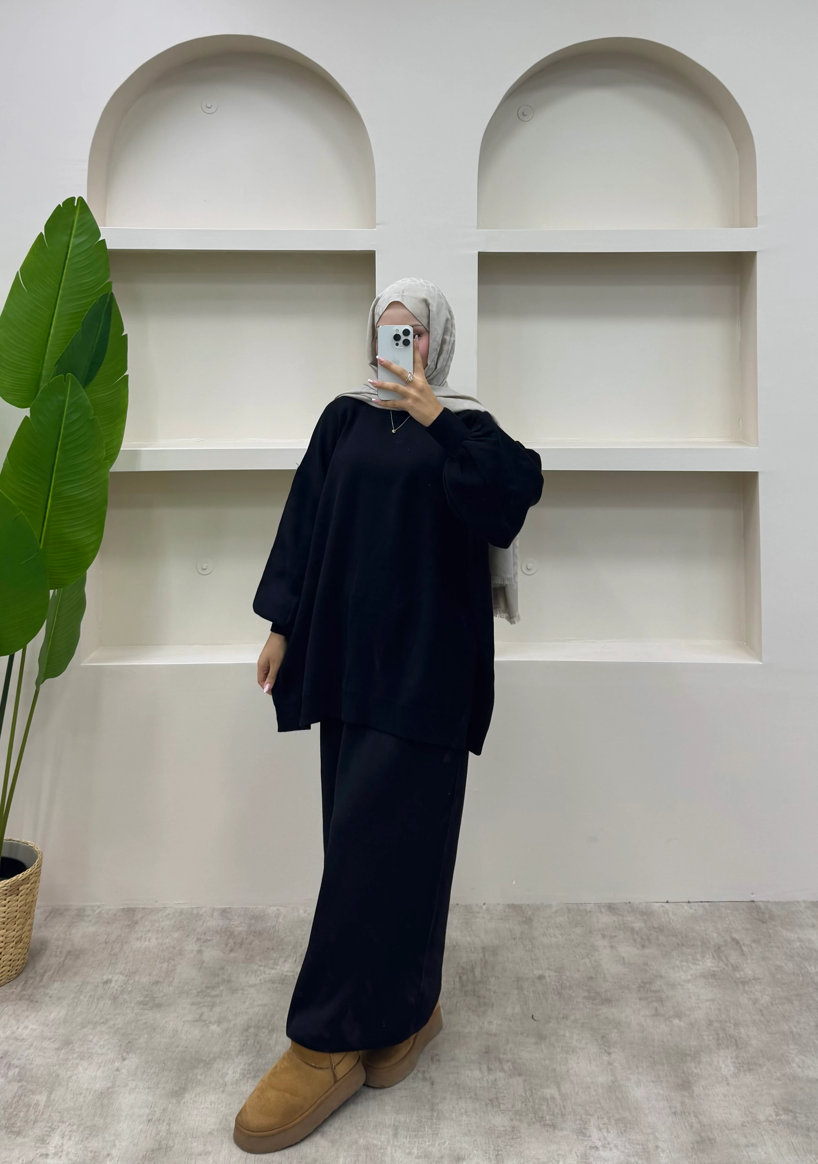 Triko Etekli Takım - Siyah