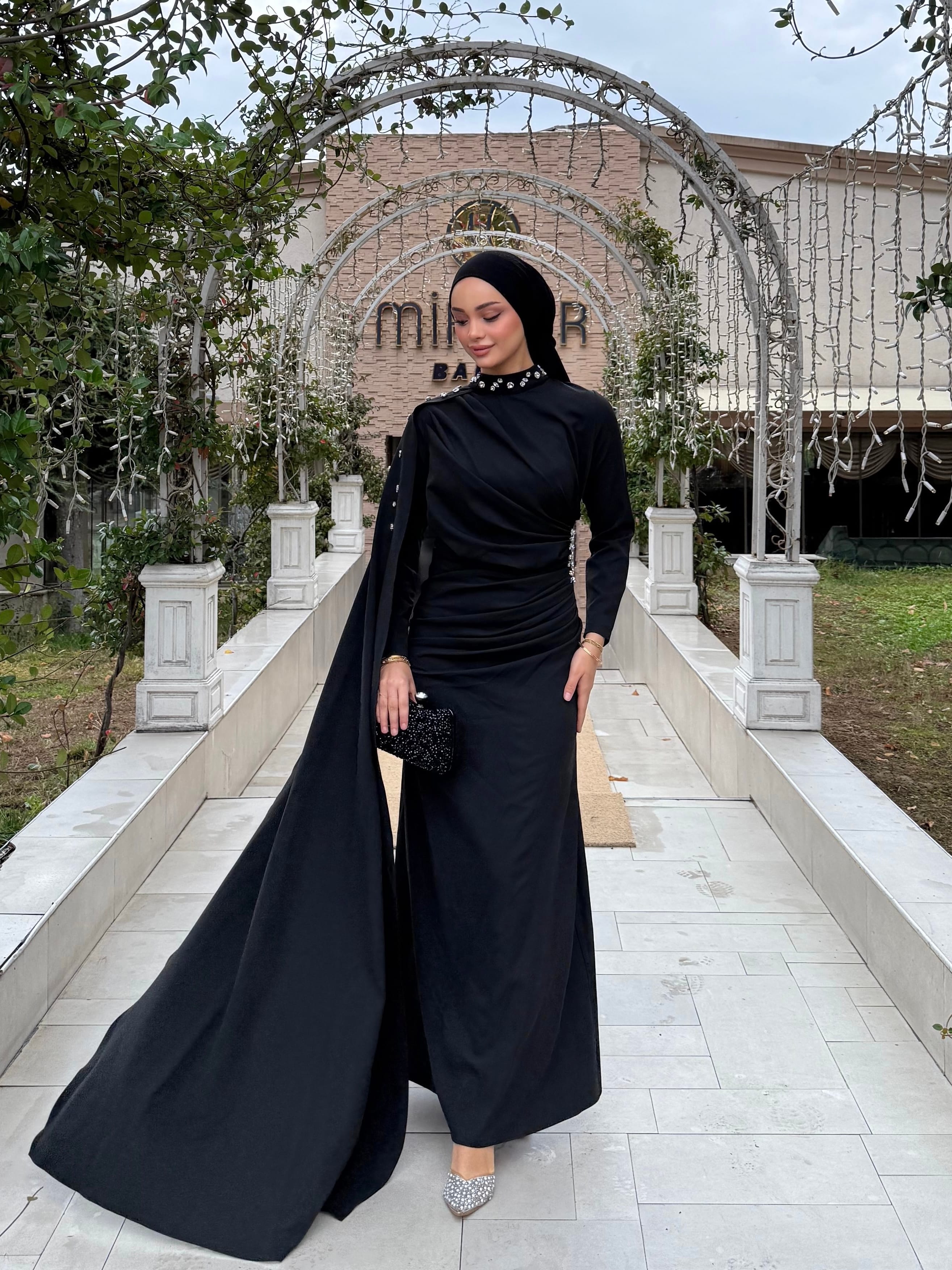 Serena Taşlı Elbise (ÖN SİPARİŞ) - Siyah