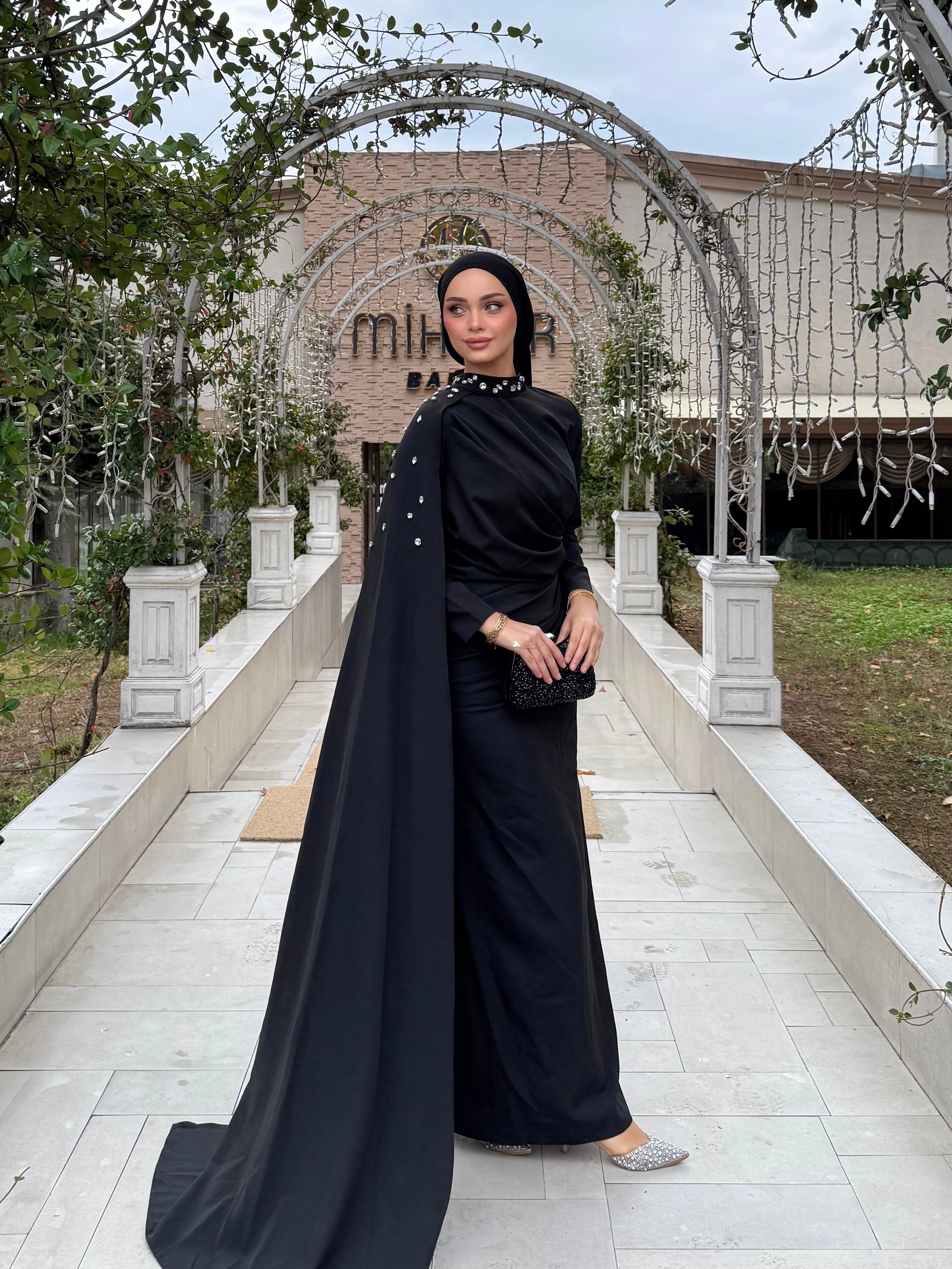 Serena Taşlı Elbise (ÖN SİPARİŞ) - Siyah