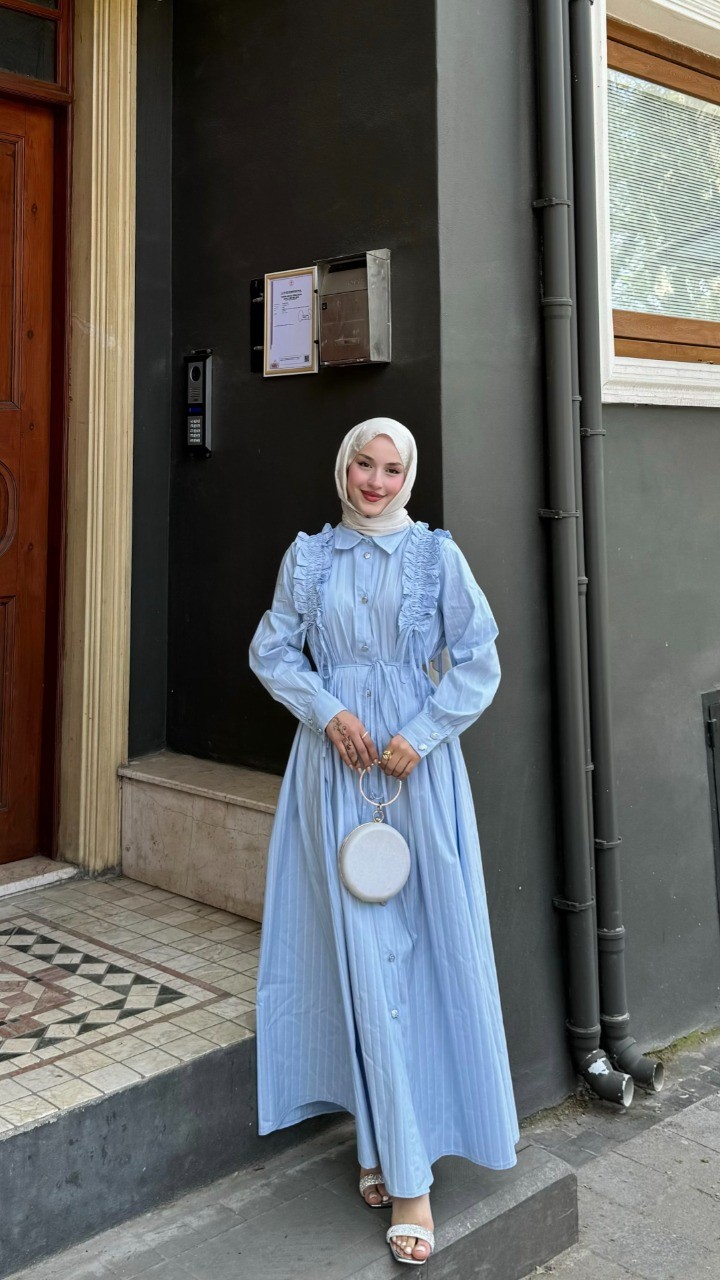 Boydan Düğmeli Elbise