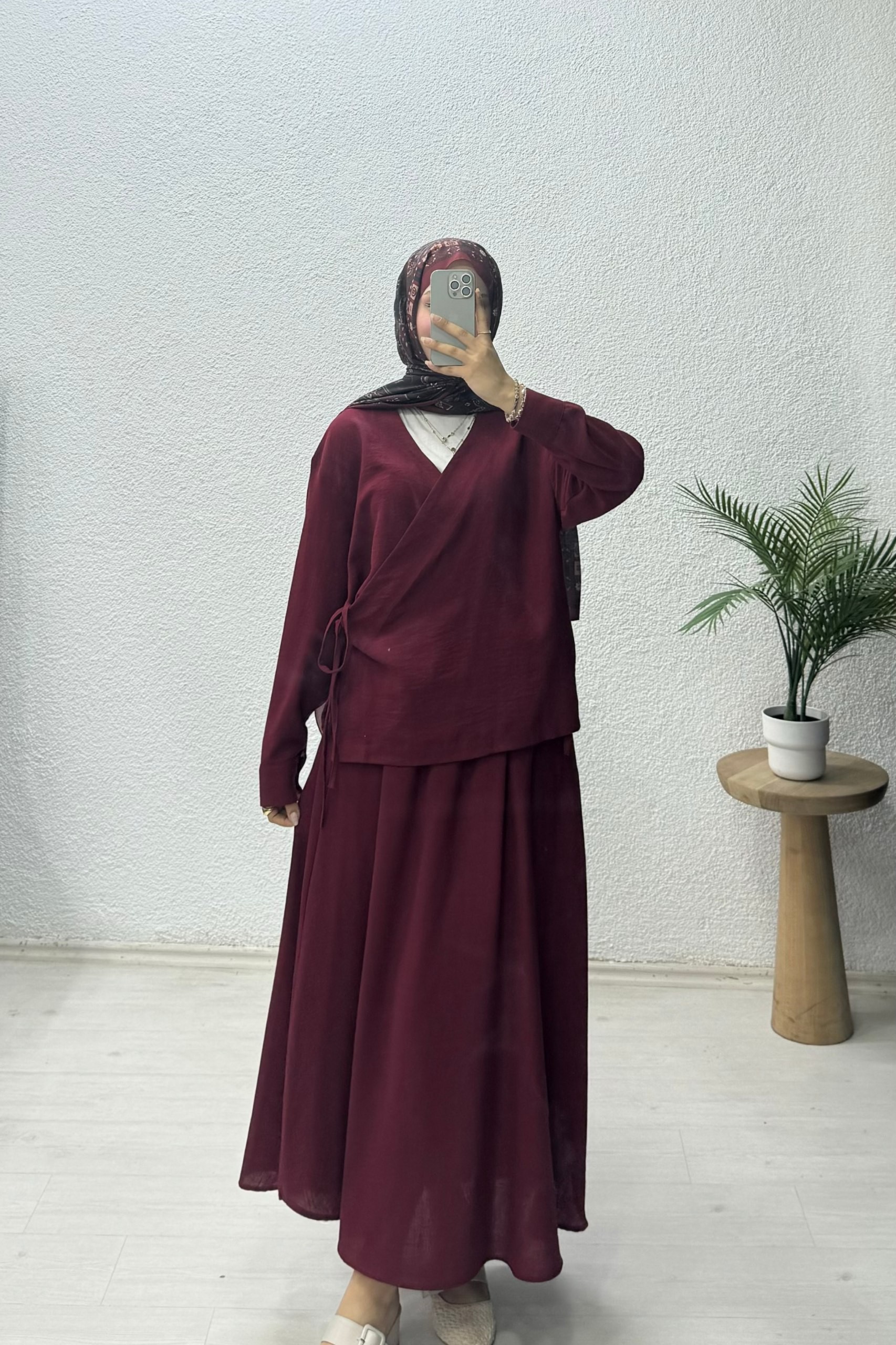 Keten Etekli Takım - Bordo