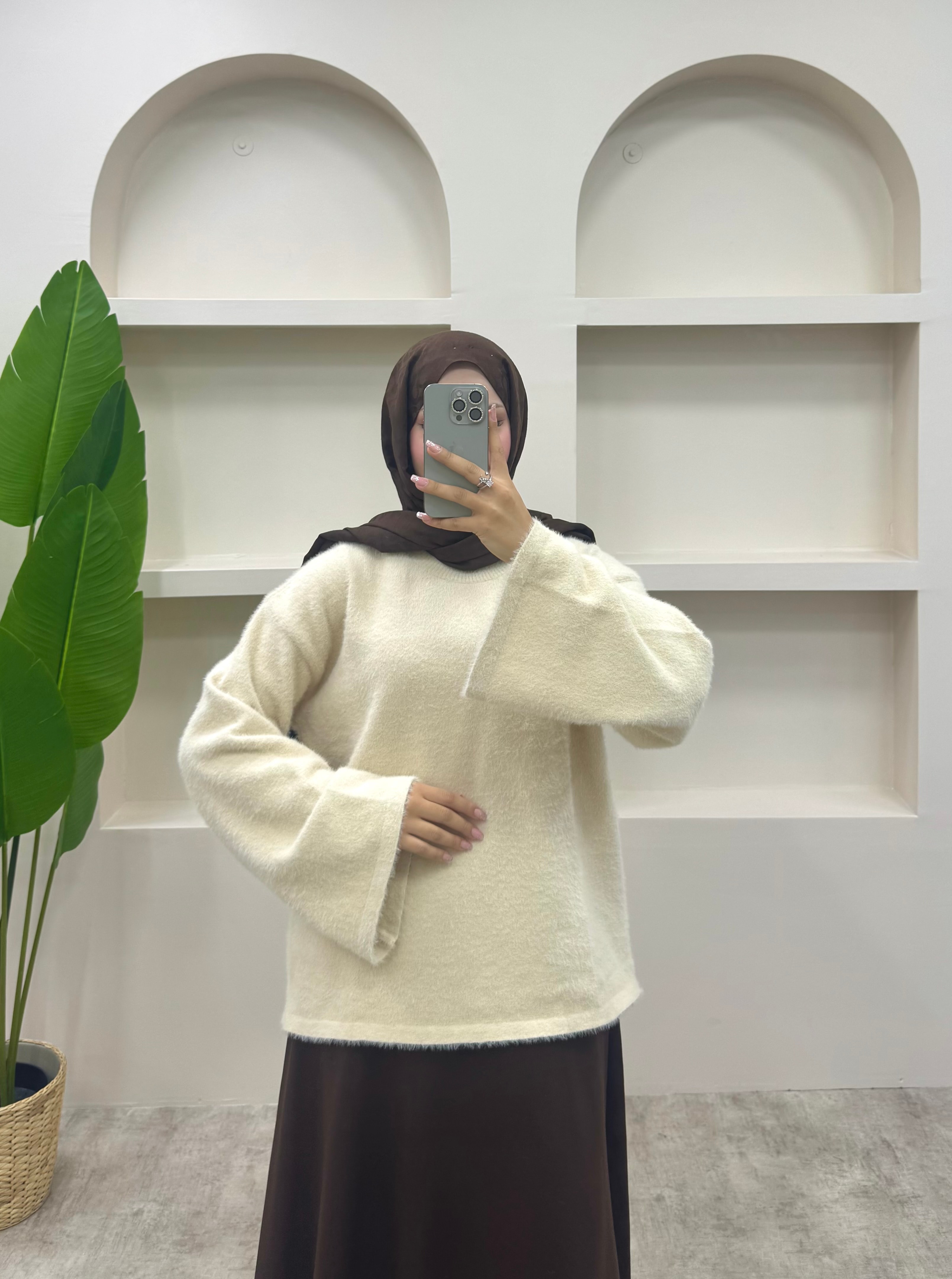 Lidya Angora Kazak - Krem