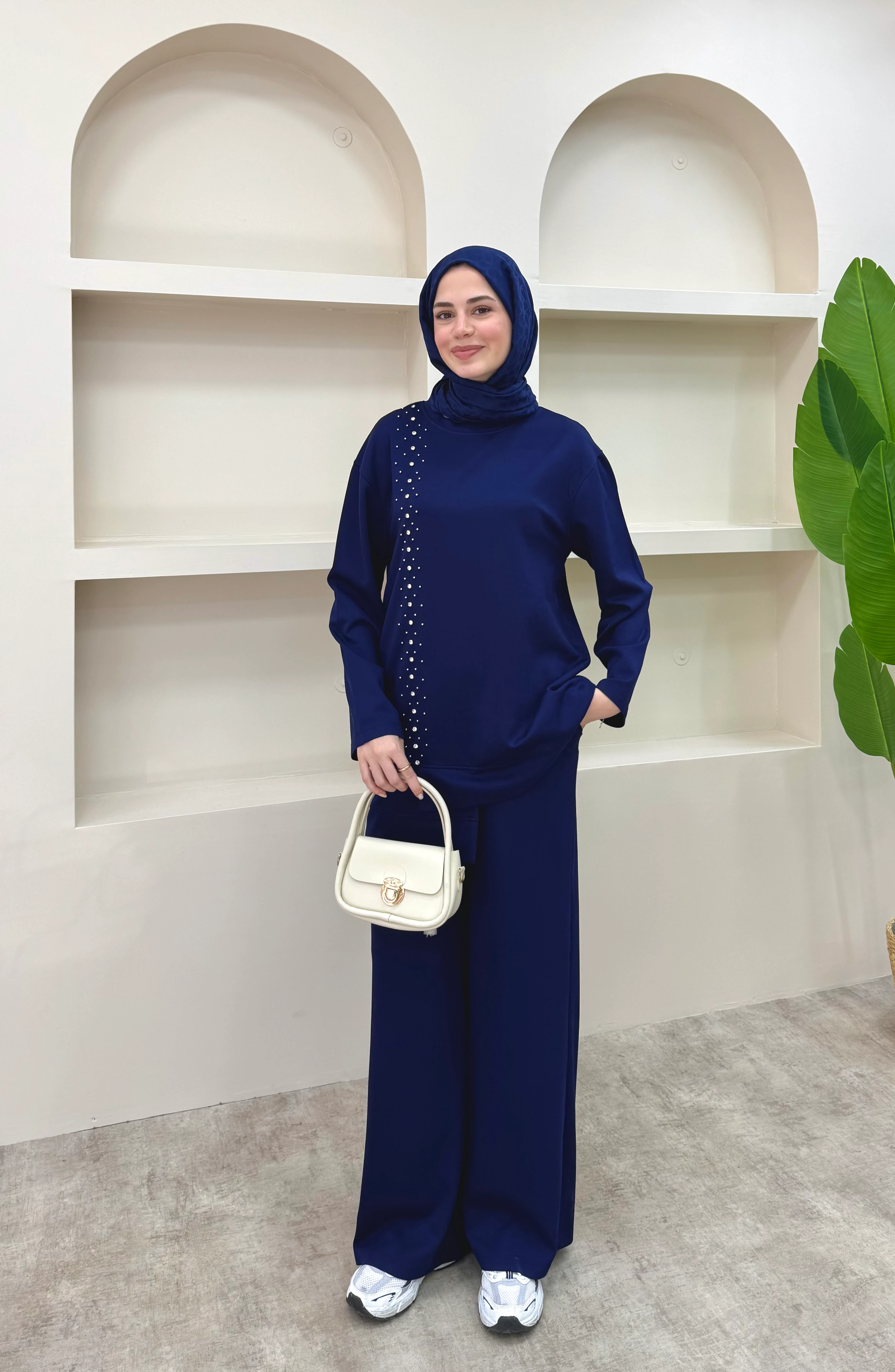 Taşlı Oysho Takım - Lacivert