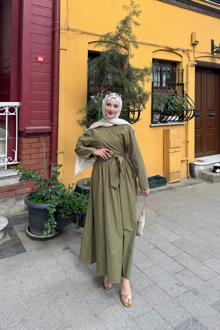 Bağlamalı Etek Takım - Yeşil