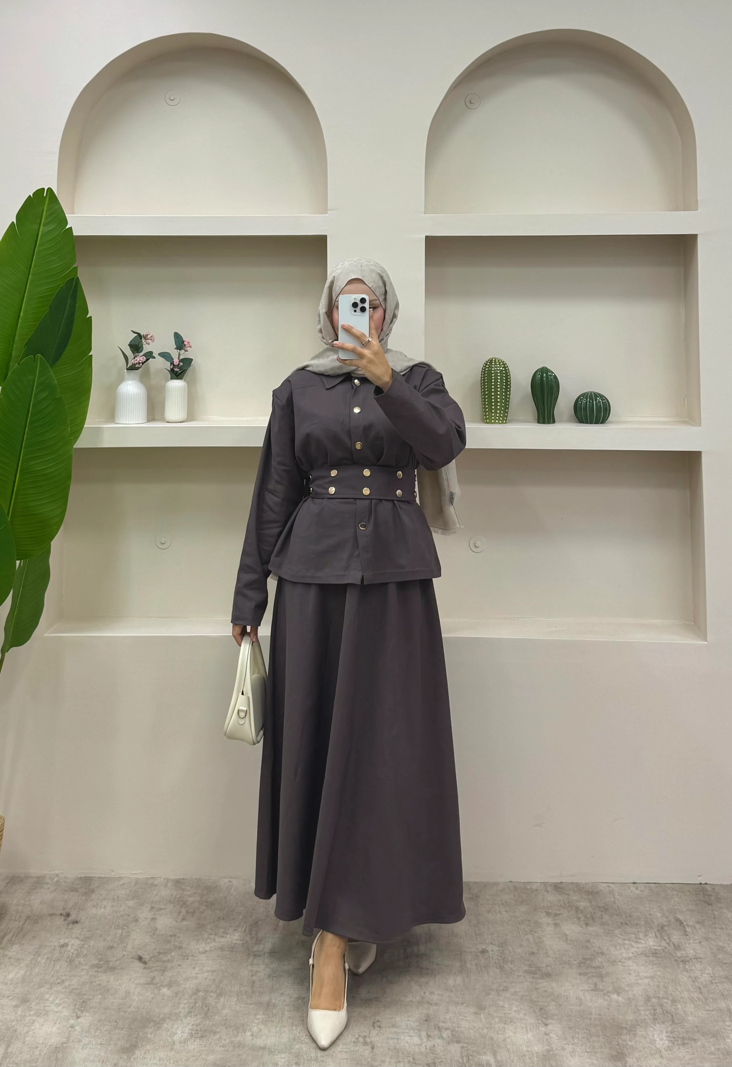 Etekli Takım  - Kahverengi