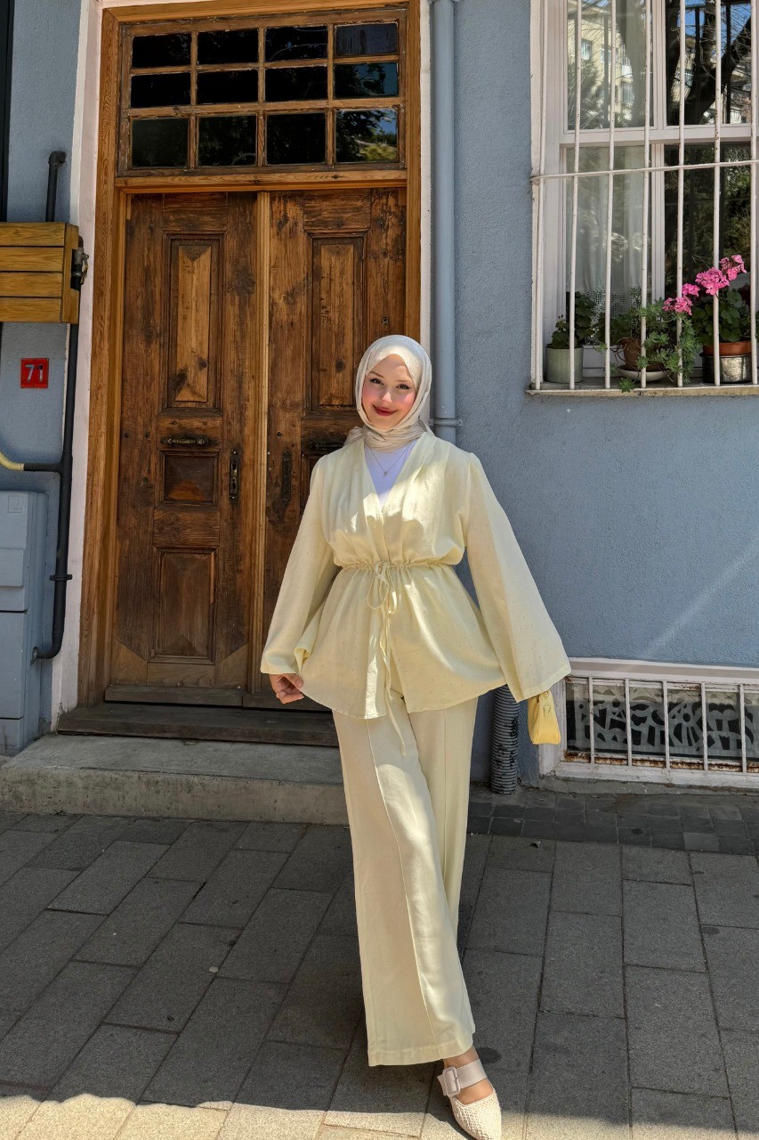 Taşlı Premium Takım - sarı