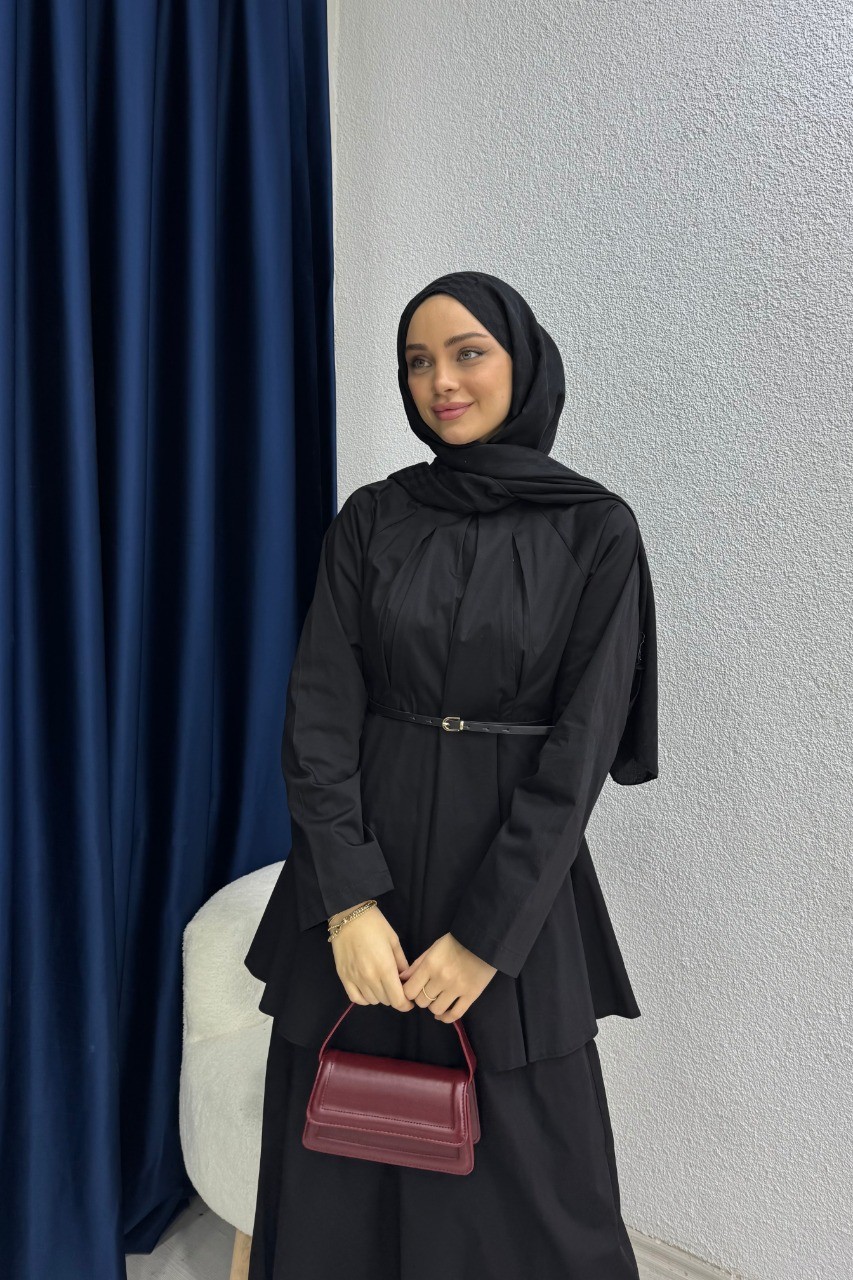Kemerli Tunik Pantolon Takım