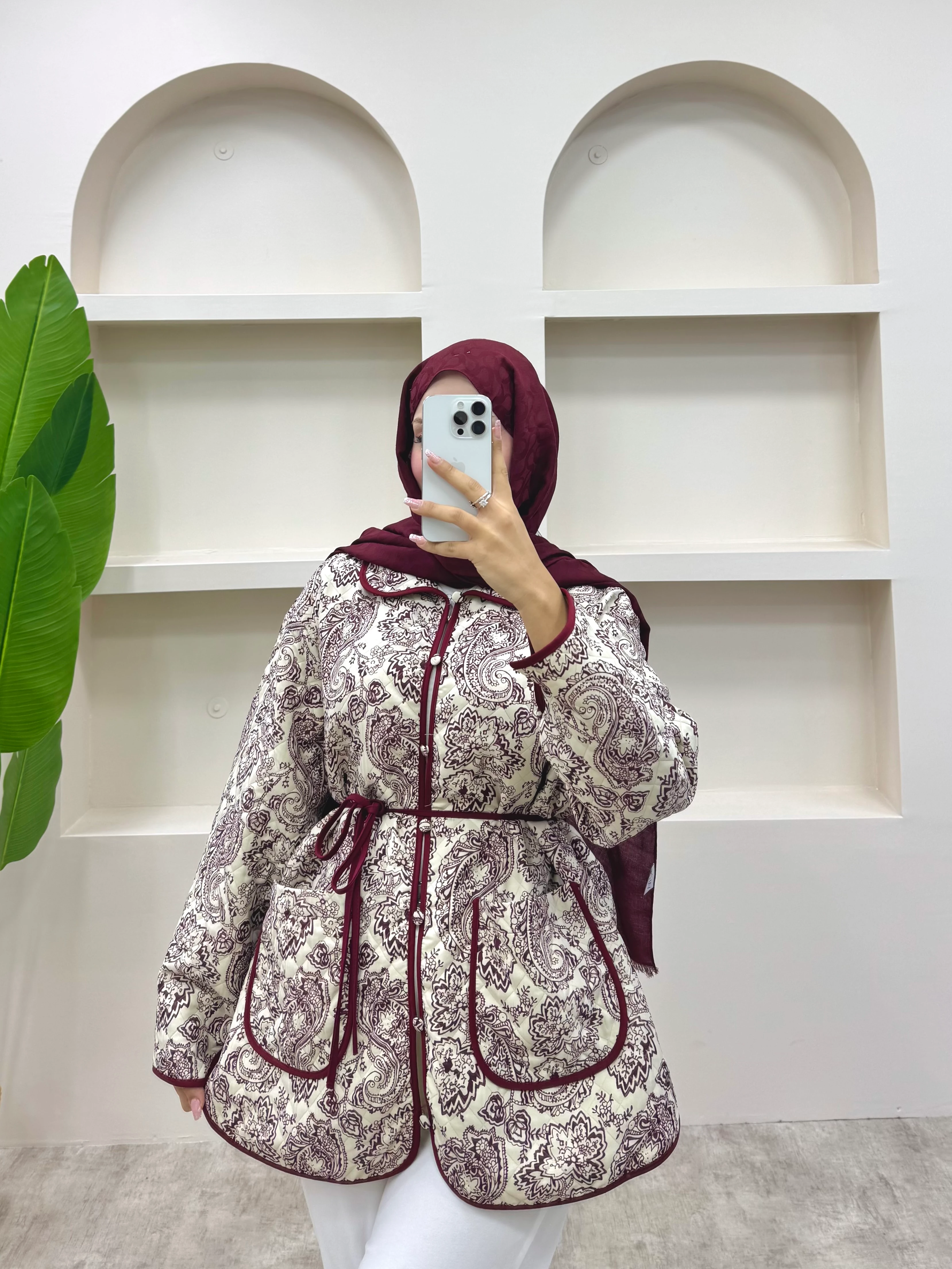 Biye Detaylı Etnik Desen Ceket 