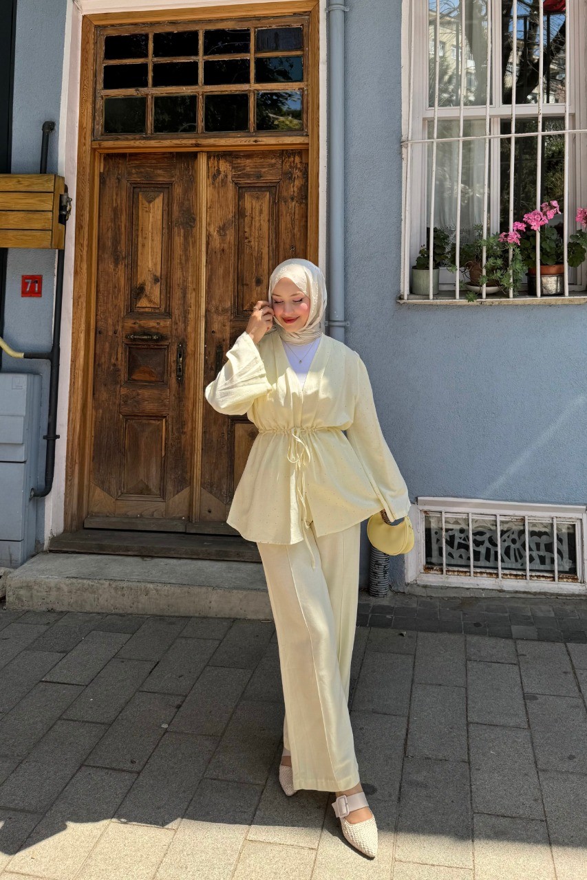 Taşlı Premium Takım - sarı