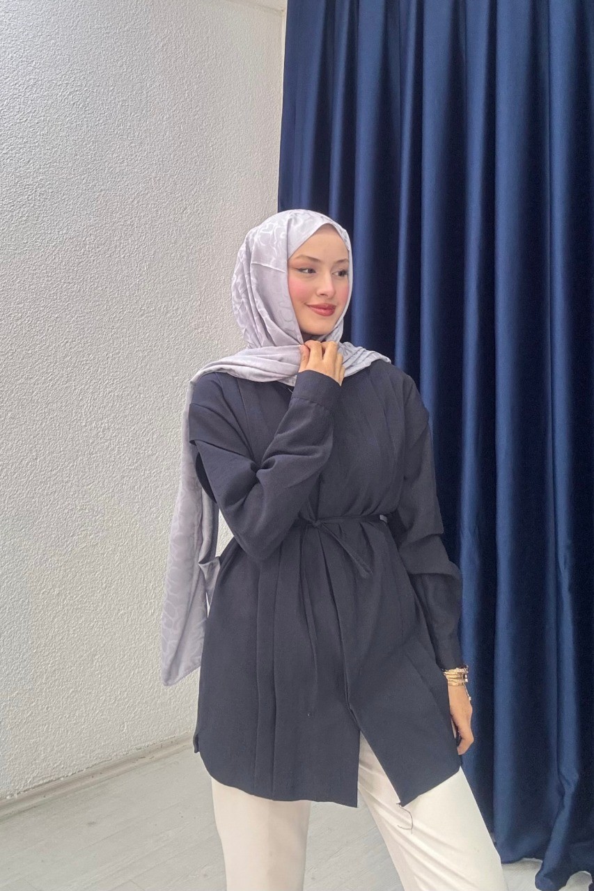 Bağlamalı Gömlek  - Lacivert