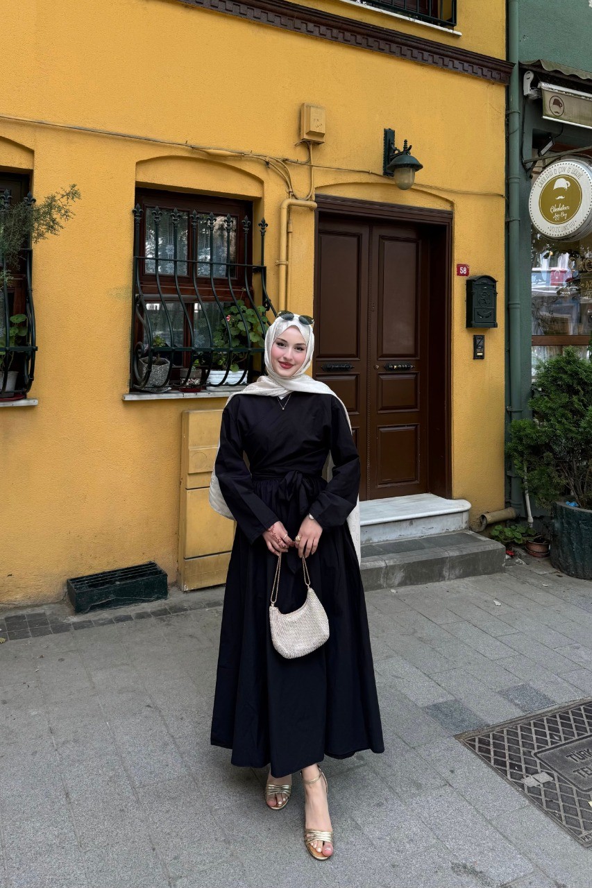 Bağlamalı Etek Takım - Siyah