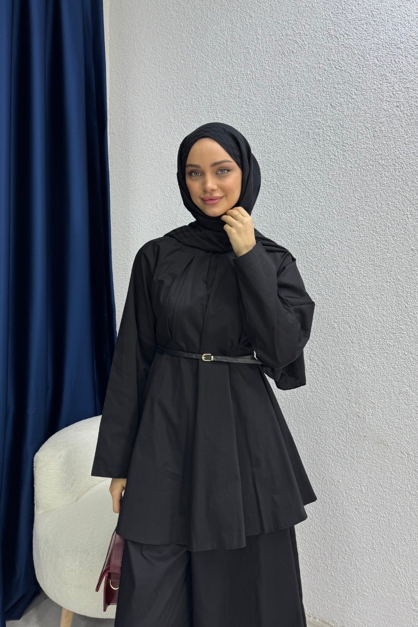 Kemerli Tunik Pantolon Takım