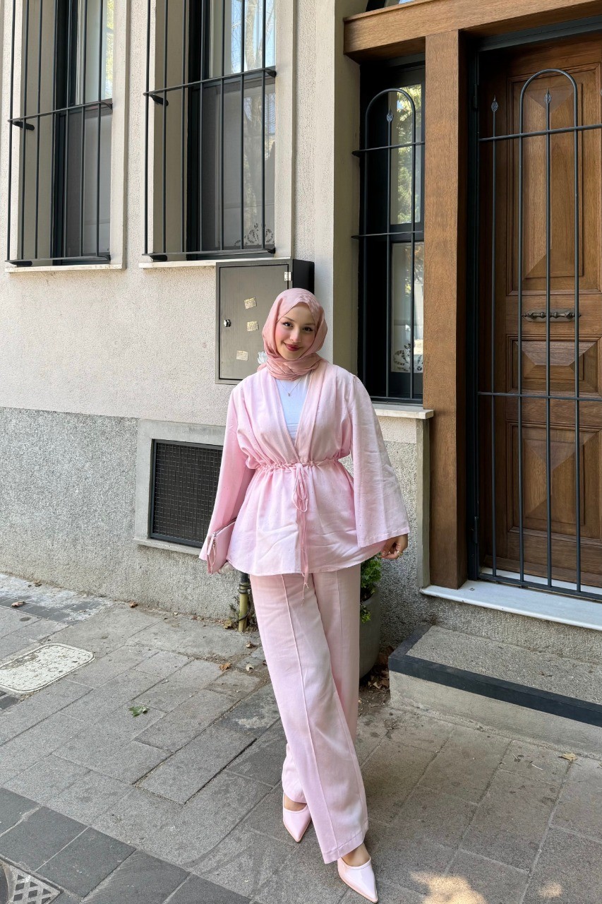 Taşlı Premium Takım - PEMBE