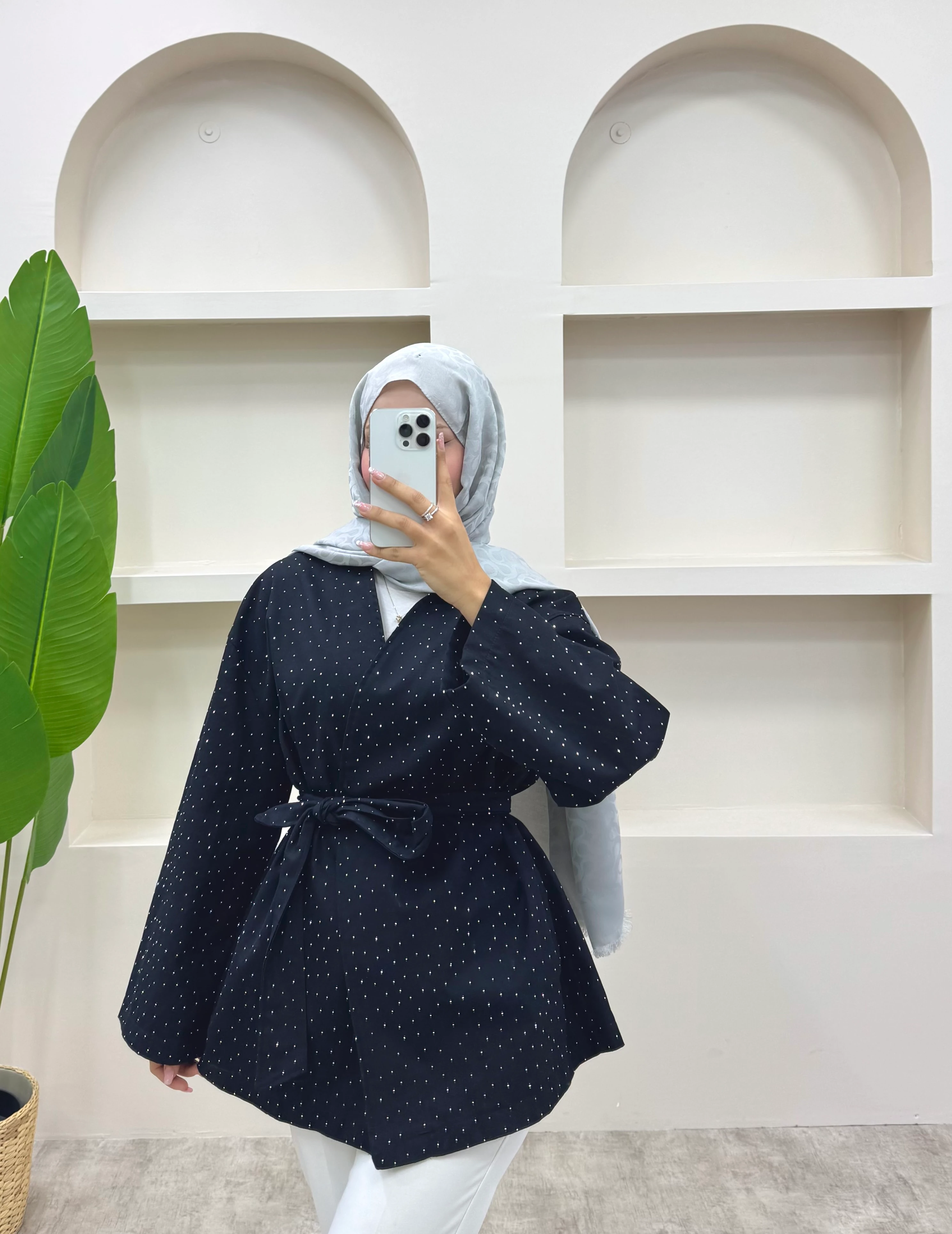 Taşlı Ceket  - Siyah