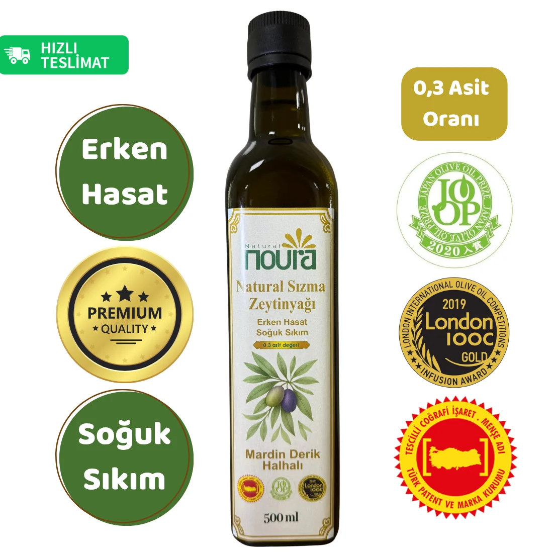 Soğuk Sıkım Zeytinyağı 500 ml