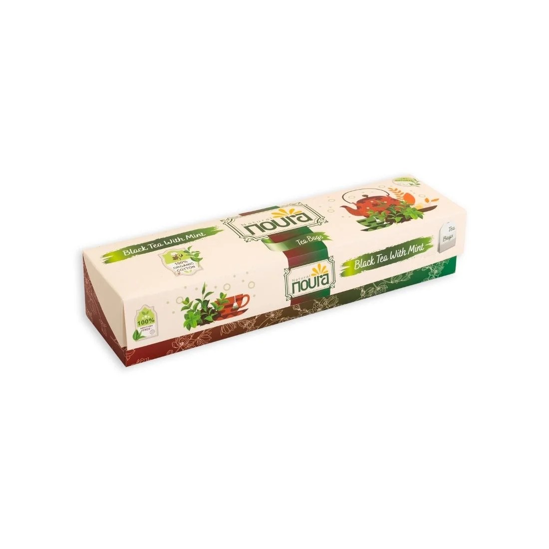 Black Tea With Mint - 25 Cotton Tea Bags
