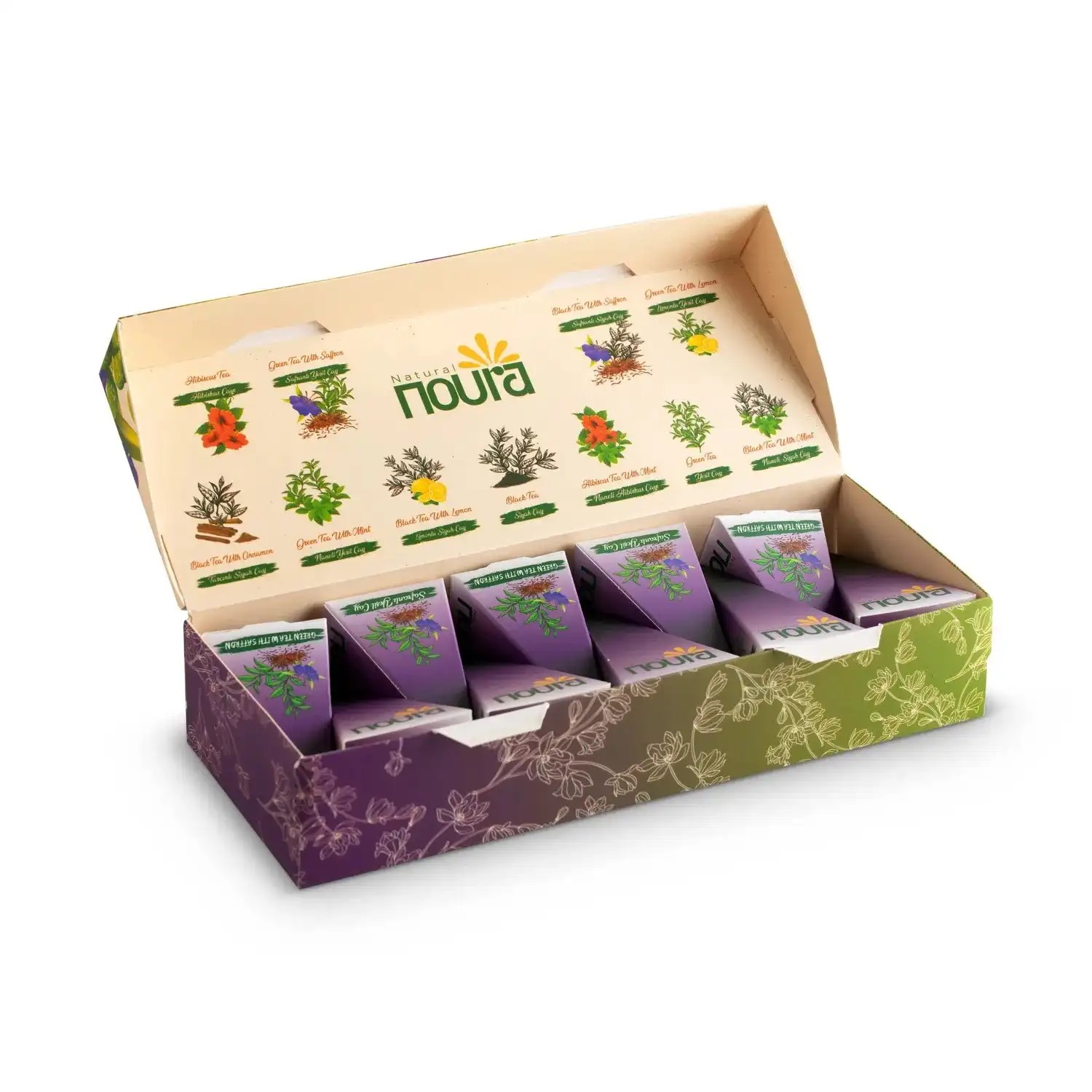 Green Tea With Saffron - 10 Cotton Tea Bags