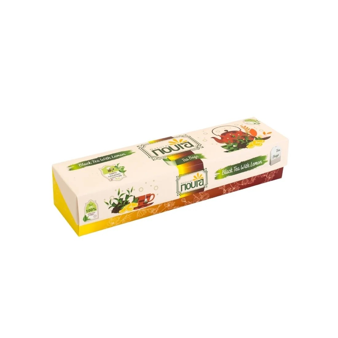 Black Tea With Lemon – 25 Cotton Tea Bags