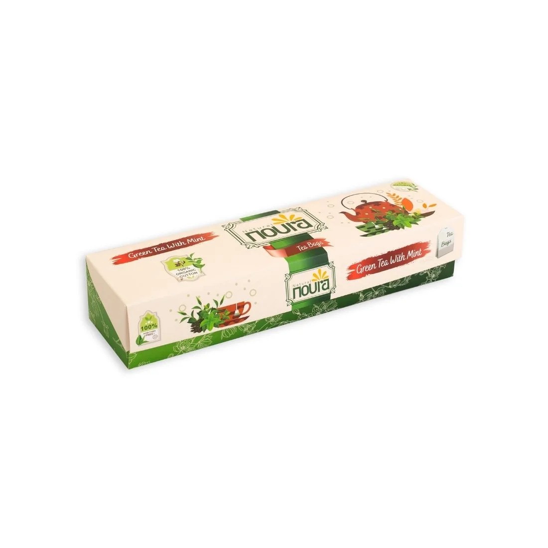 Green Tea With Mint - 25 Cotton Tea Bags