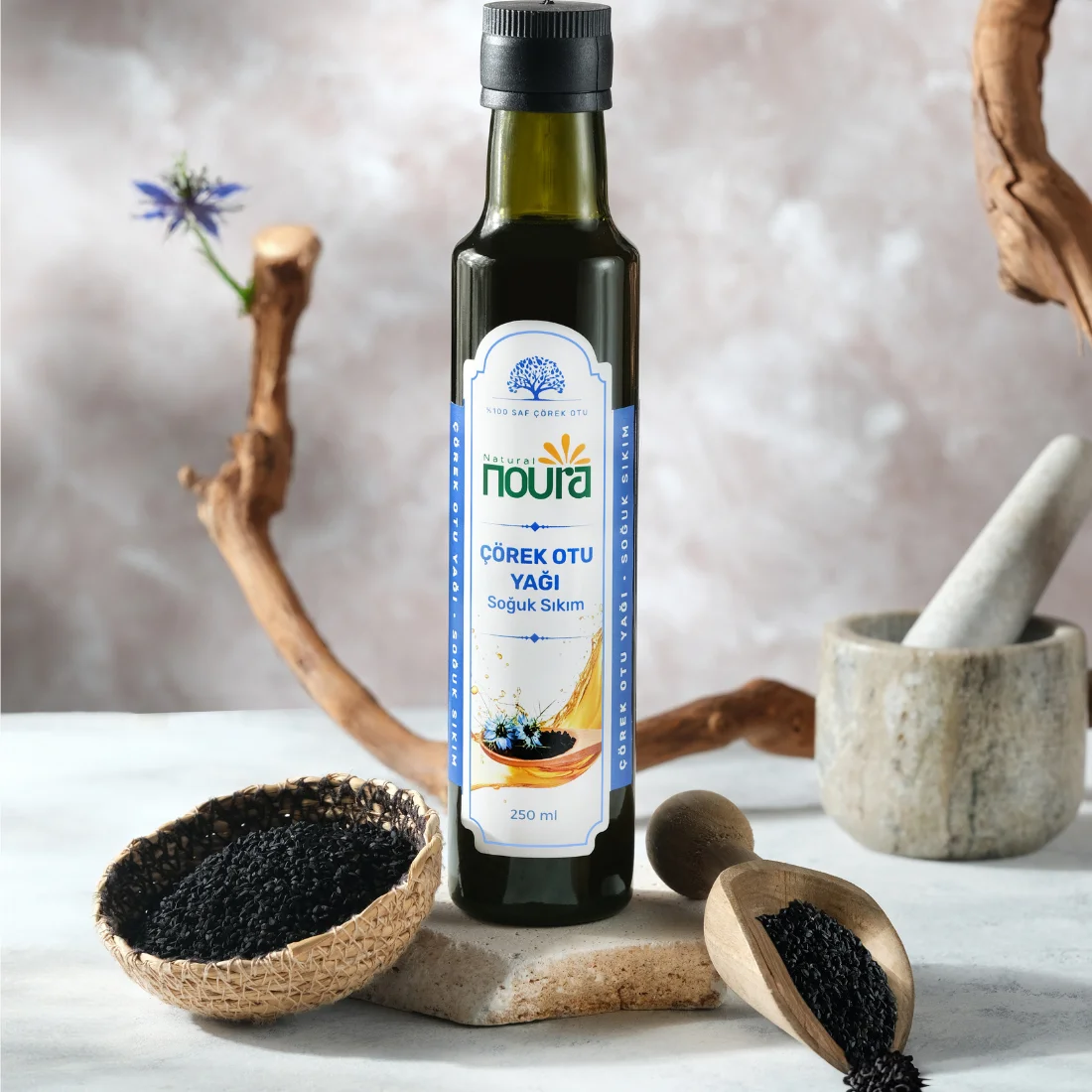 Organik Çörekotu Yağı 250 ml - %100 Doğal -Soğuk Sıkım - Yerli Tohum 