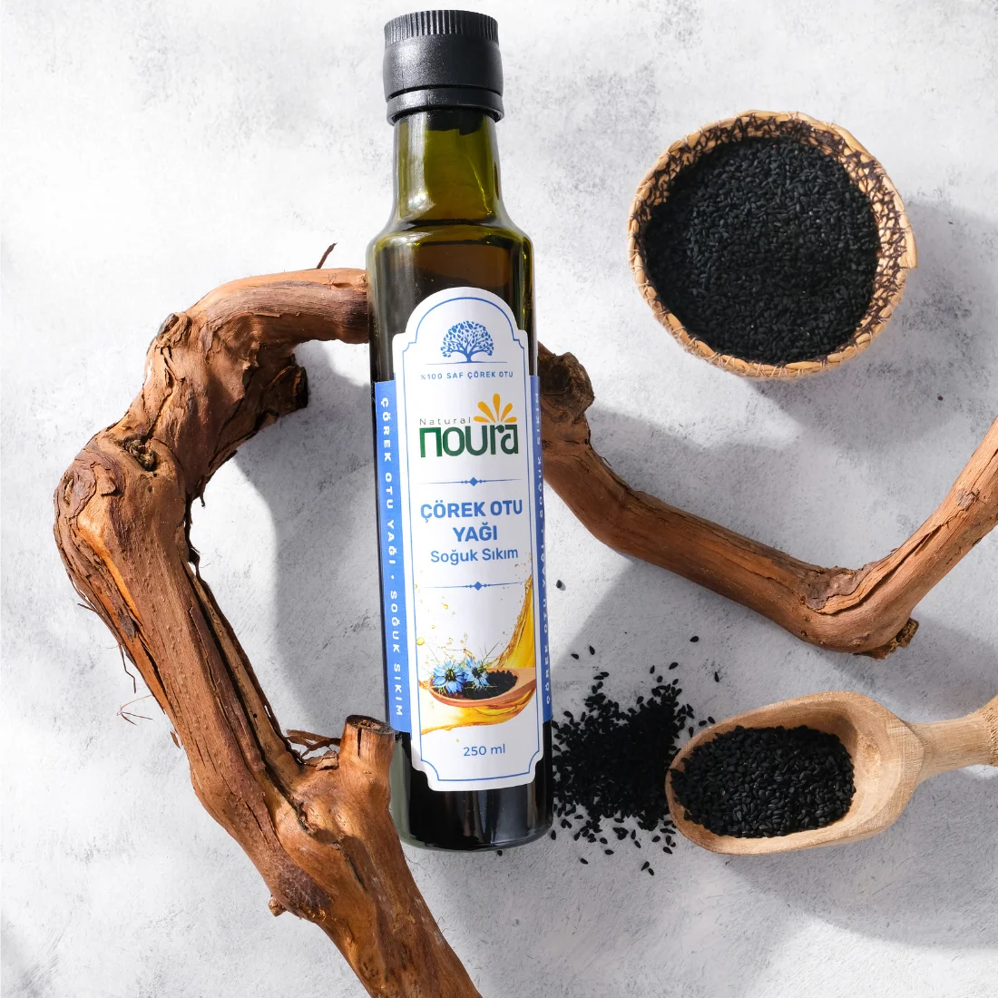 Organik Çörekotu Yağı 250 ml - %100 Doğal -Soğuk Sıkım - Yerli Tohum 