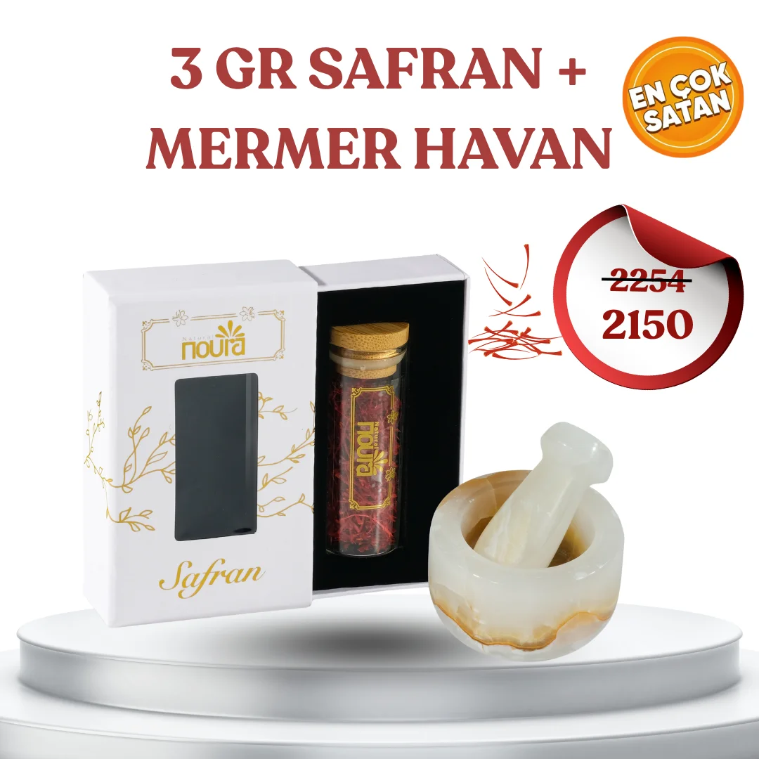 Özel Kampanya Seti ( İran Safranı 3 Gr A+ Kalite + Mermer Havan )