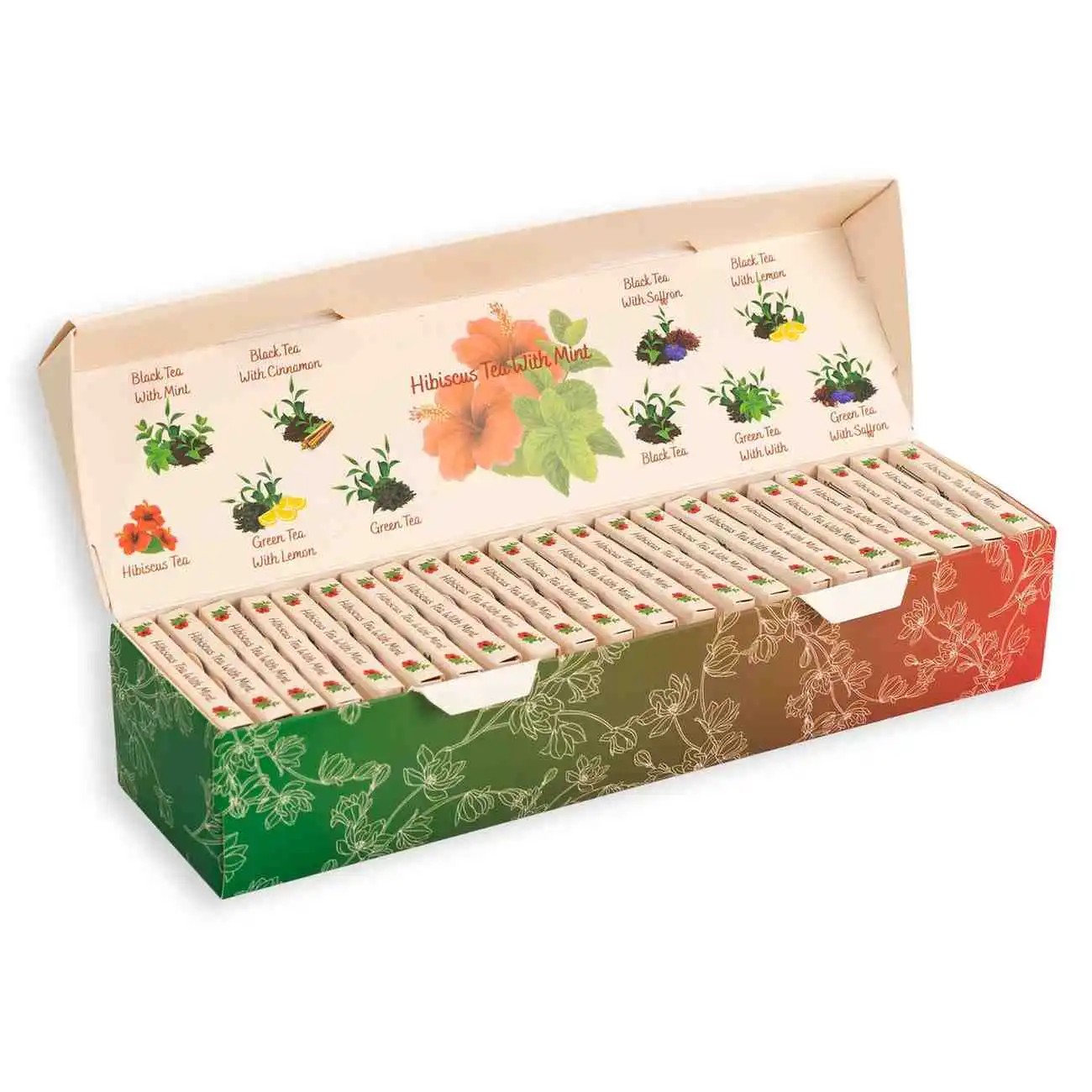 Hibiscus Tea With Mint - 25 Cotton Tea Bags