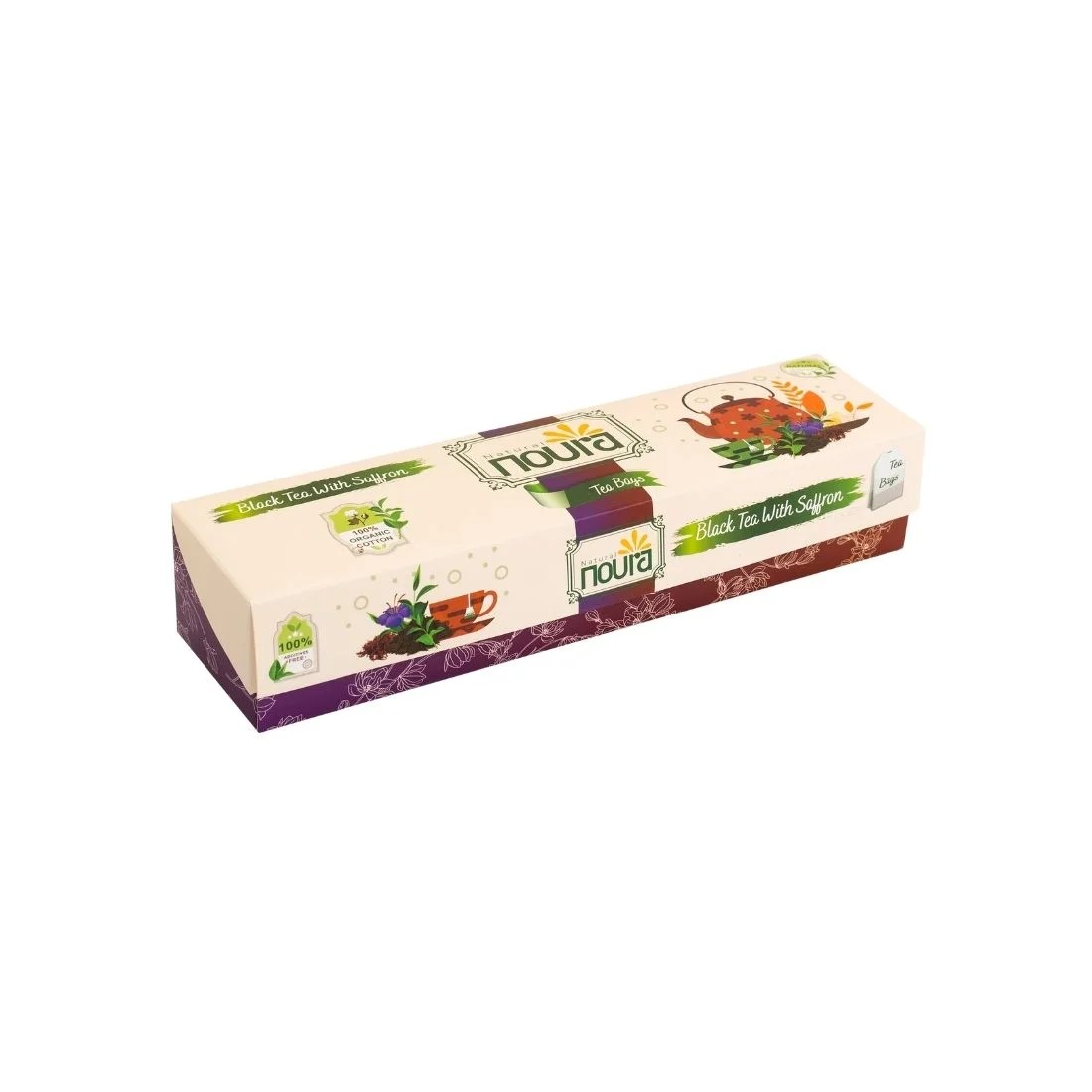 Black Tea With Saffron - 25 Cotton Tea Bags