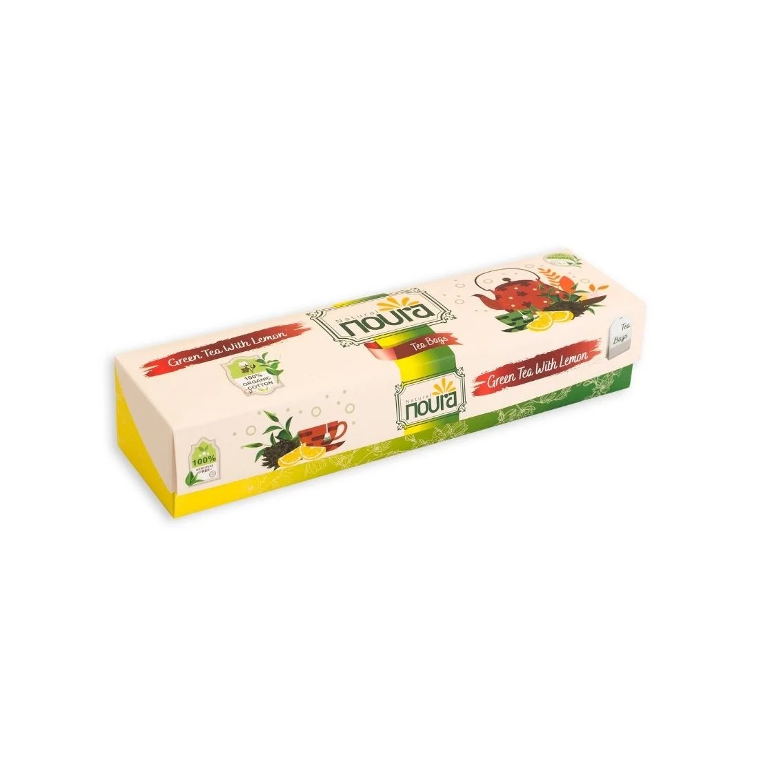 Green Tea With Lemon 25 Cotton Tea Bags