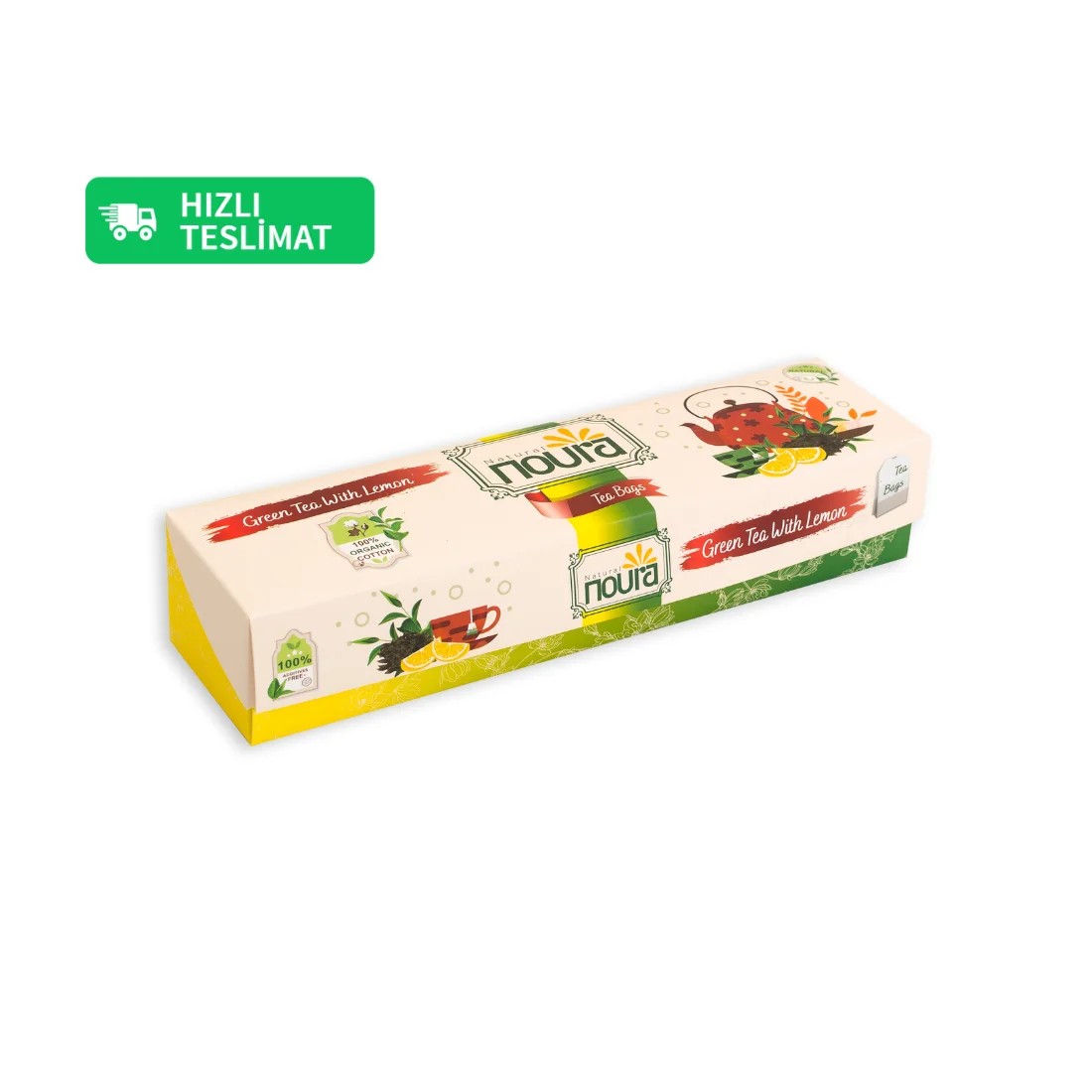 Limonlu Yeşil Çay 25 Adet Müslin Poşet  | Detoks Çayı
