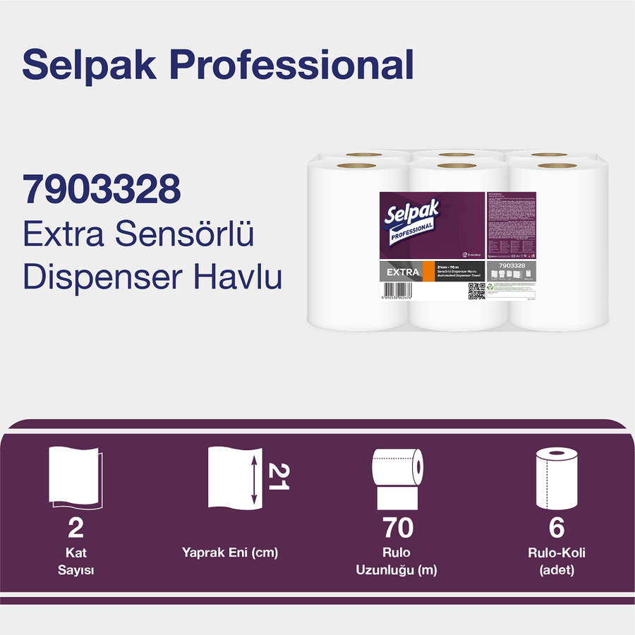 Selpak Professional Extra Sensörlü Havlu 21 cm - 70m