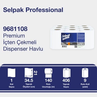 Selpak Professional İçten Çekmeli Havlu 140m